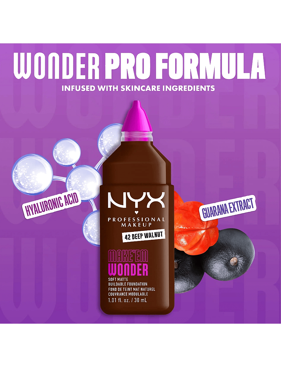 NYX Professional Makeup - NYX Professional Makeup Make Em Wonder Foundation - makeup - 42 deep walnut - 3