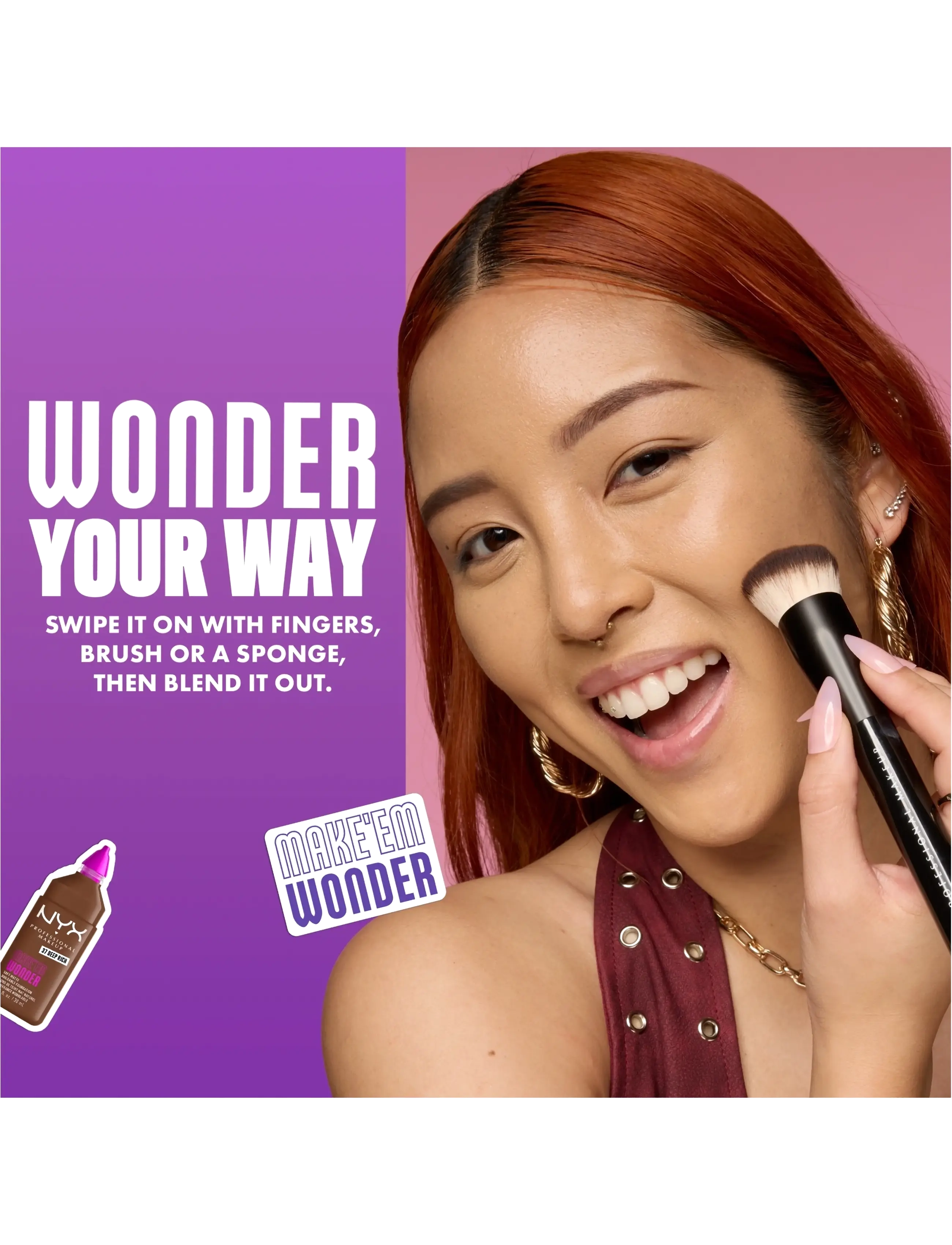 NYX Professional Makeup - NYX Professional Makeup Make Em Wonder Foundation - makeup - 44 rich espresso - 4