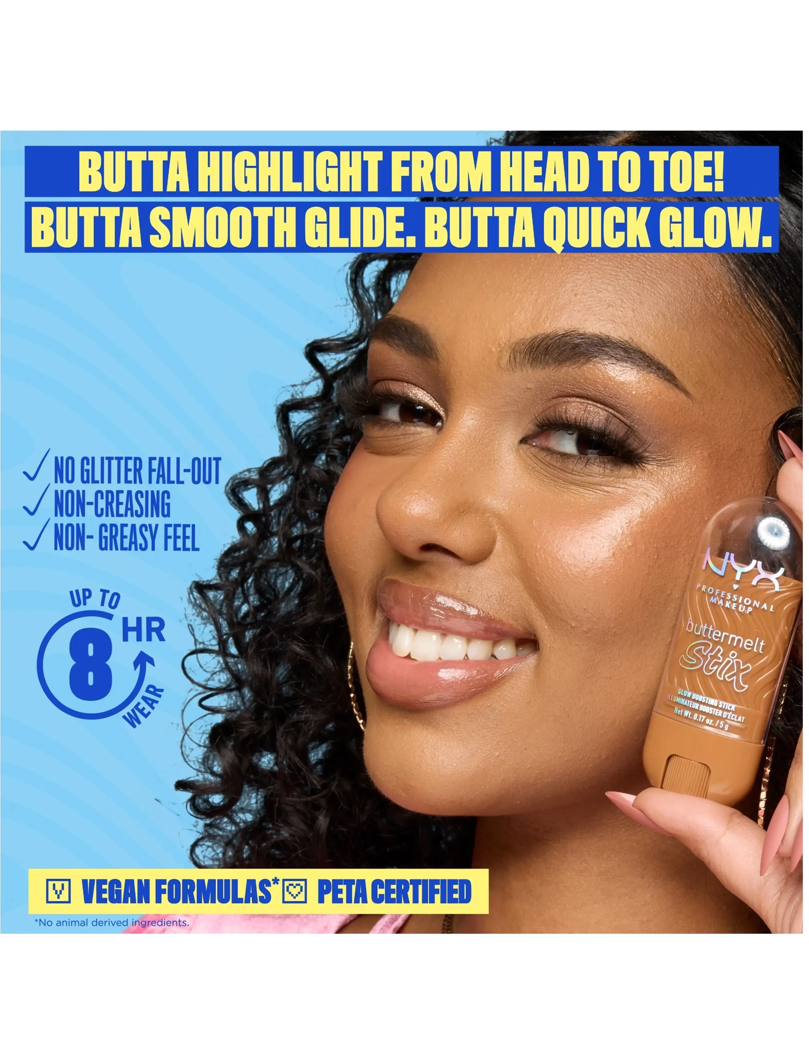 NYX Professional Makeup - NYX Professional Makeup Buttermelt Glaze Highlighter Stix - smink - 04 my melt era - 2
