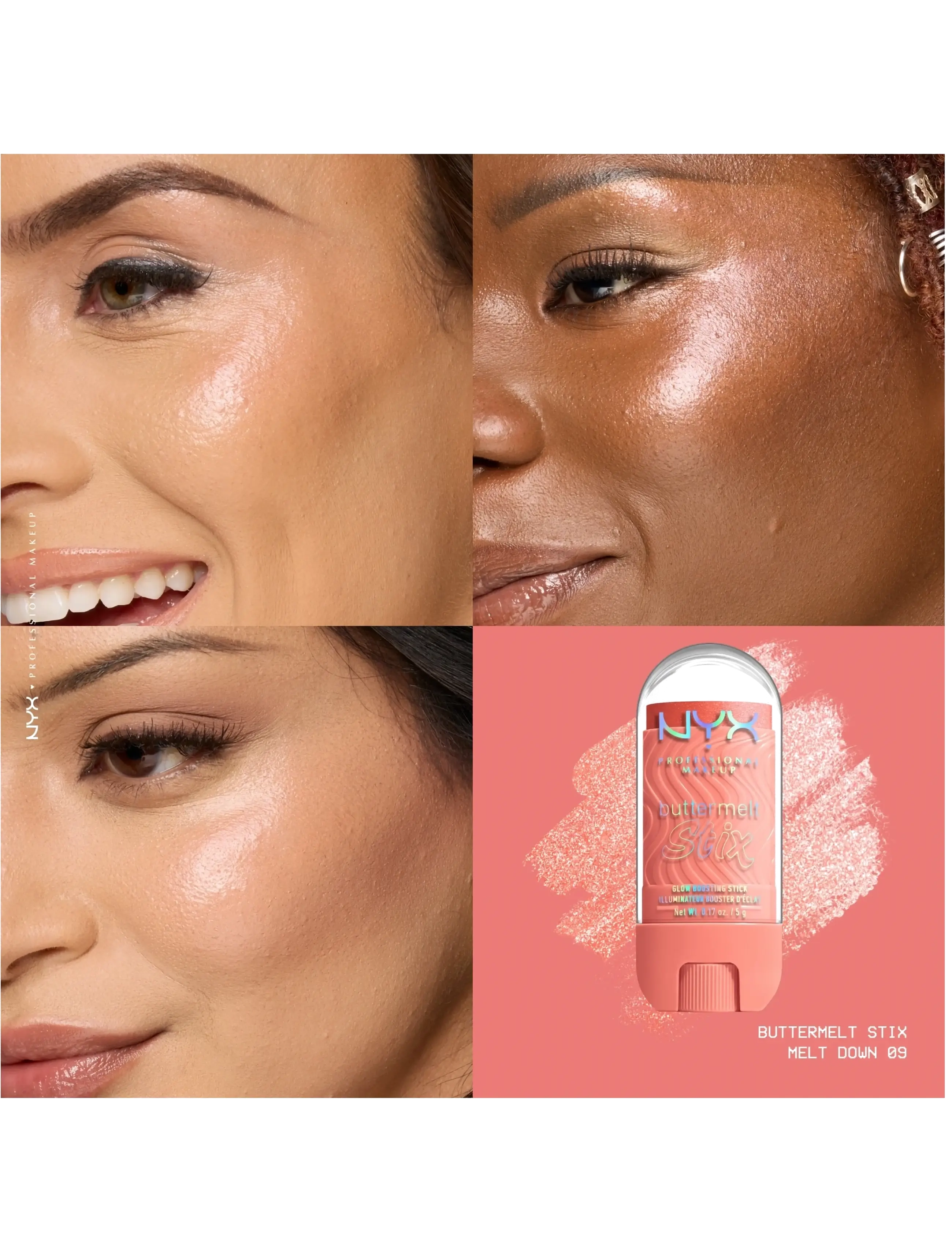 NYX Professional Makeup - NYX Professional Makeup Buttermelt Glaze Highlighter Stix - festtøj til outletpriser - 09 melt down - 3