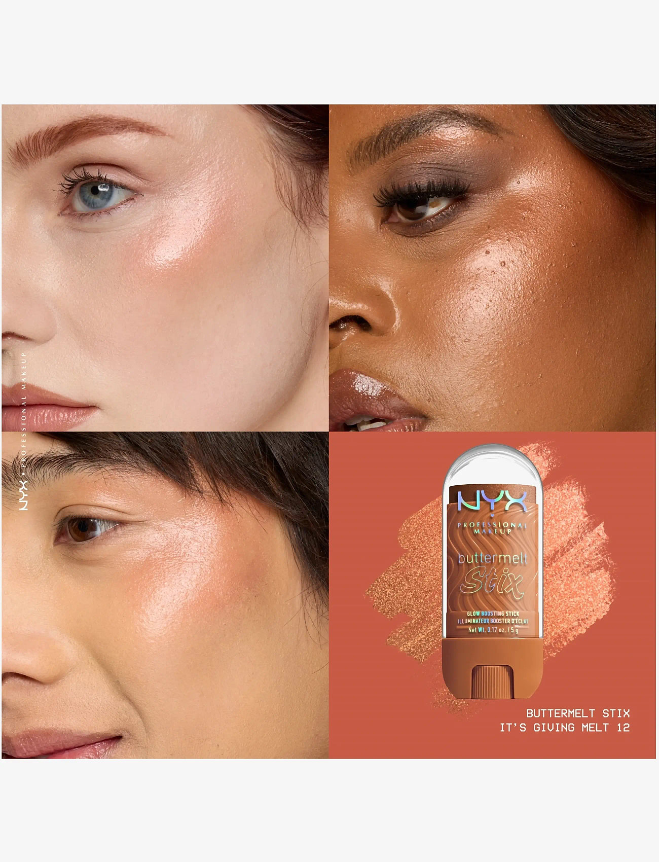 NYX Professional Makeup - NYX Professional Makeup Buttermelt Glaze Highlighter Stix - smink - 12 it's giving melt - 2