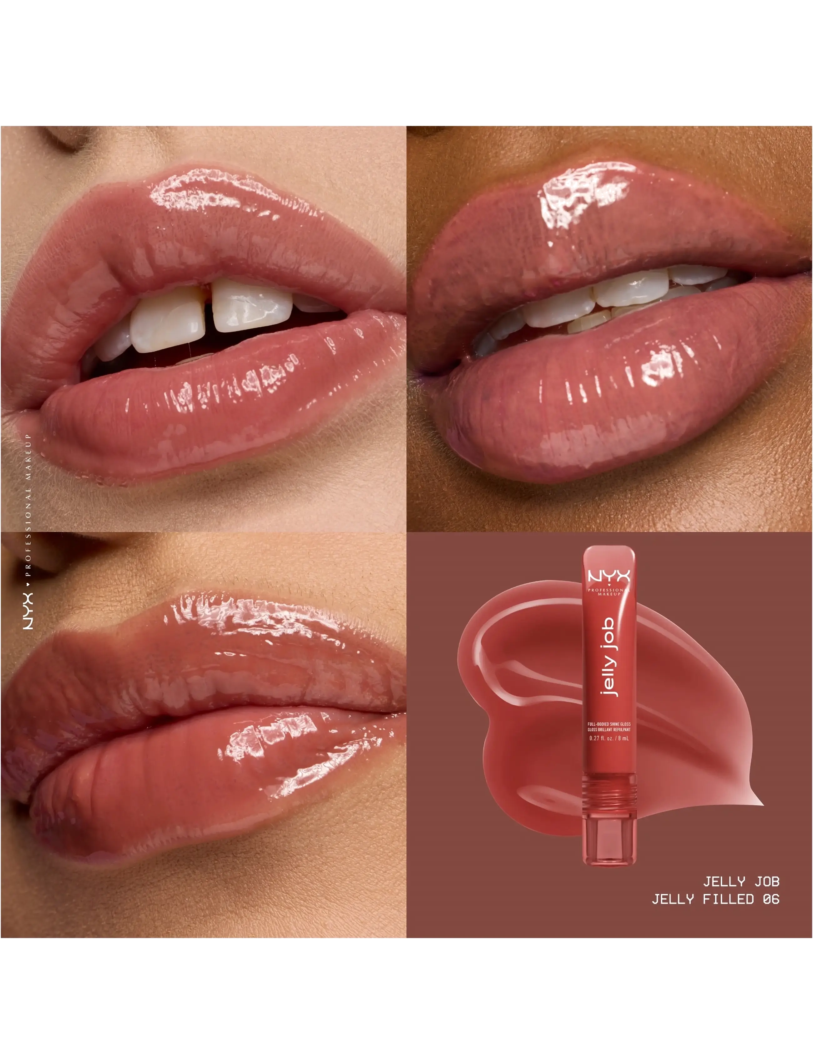NYX Professional Makeup - NYX Professional Makeup Jelly Job Lip gloss - festtøj til outletpriser - 06 jelly filled - 1