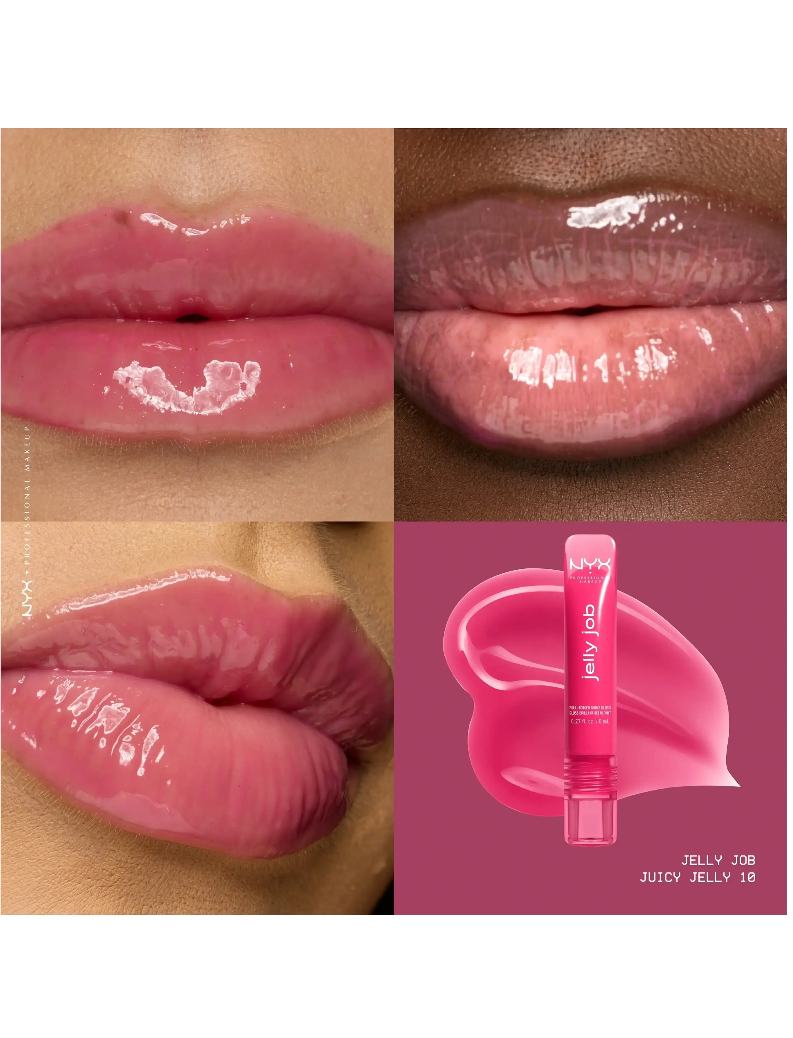 NYX Professional Makeup - NYX Professional Makeup Jelly Job Lip gloss - festtøj til outletpriser - 10 juicy jelly - 2