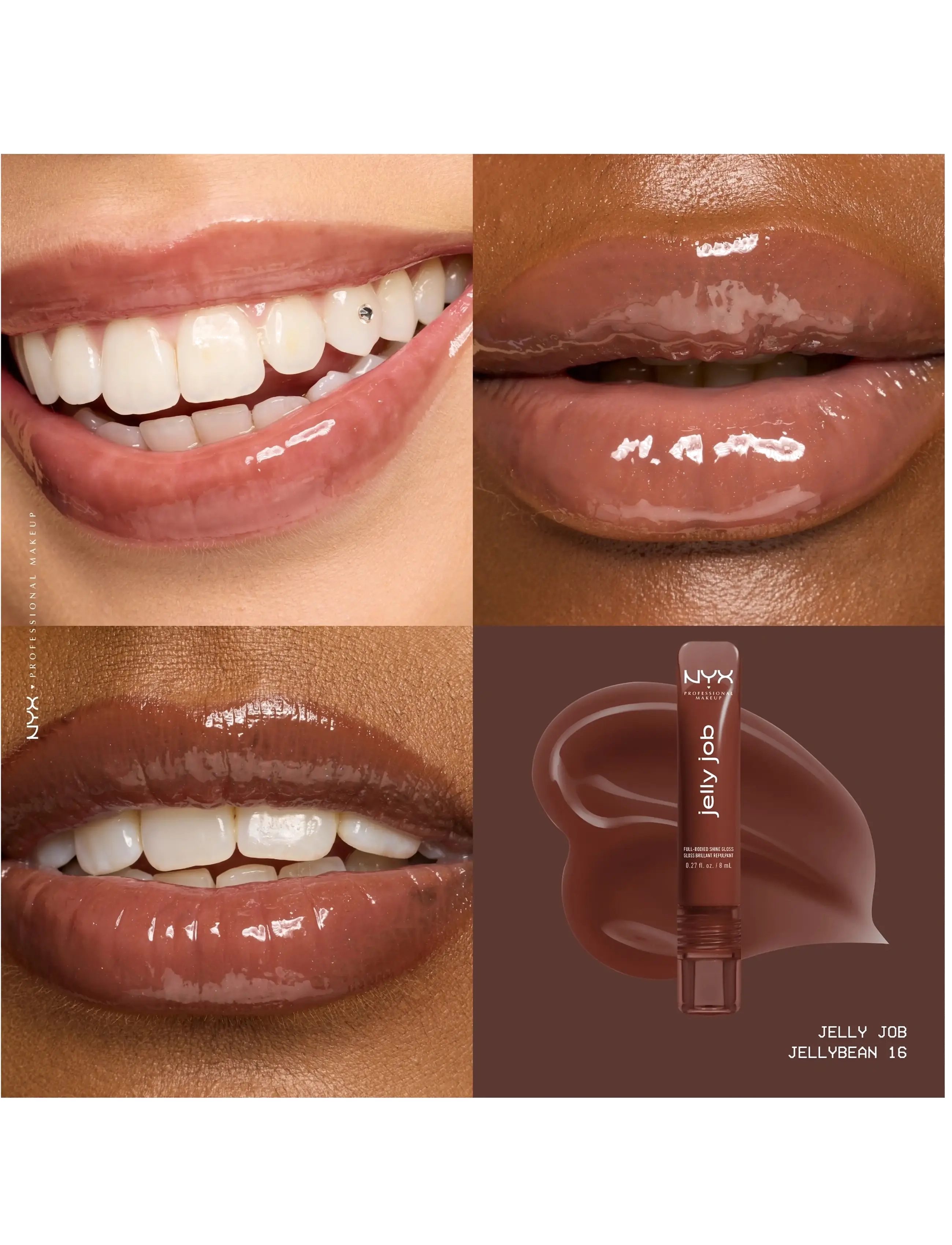 NYX Professional Makeup - NYX Professional Makeup Jelly Job Lip gloss - festtøj til outletpriser - 16 jellybean - 2