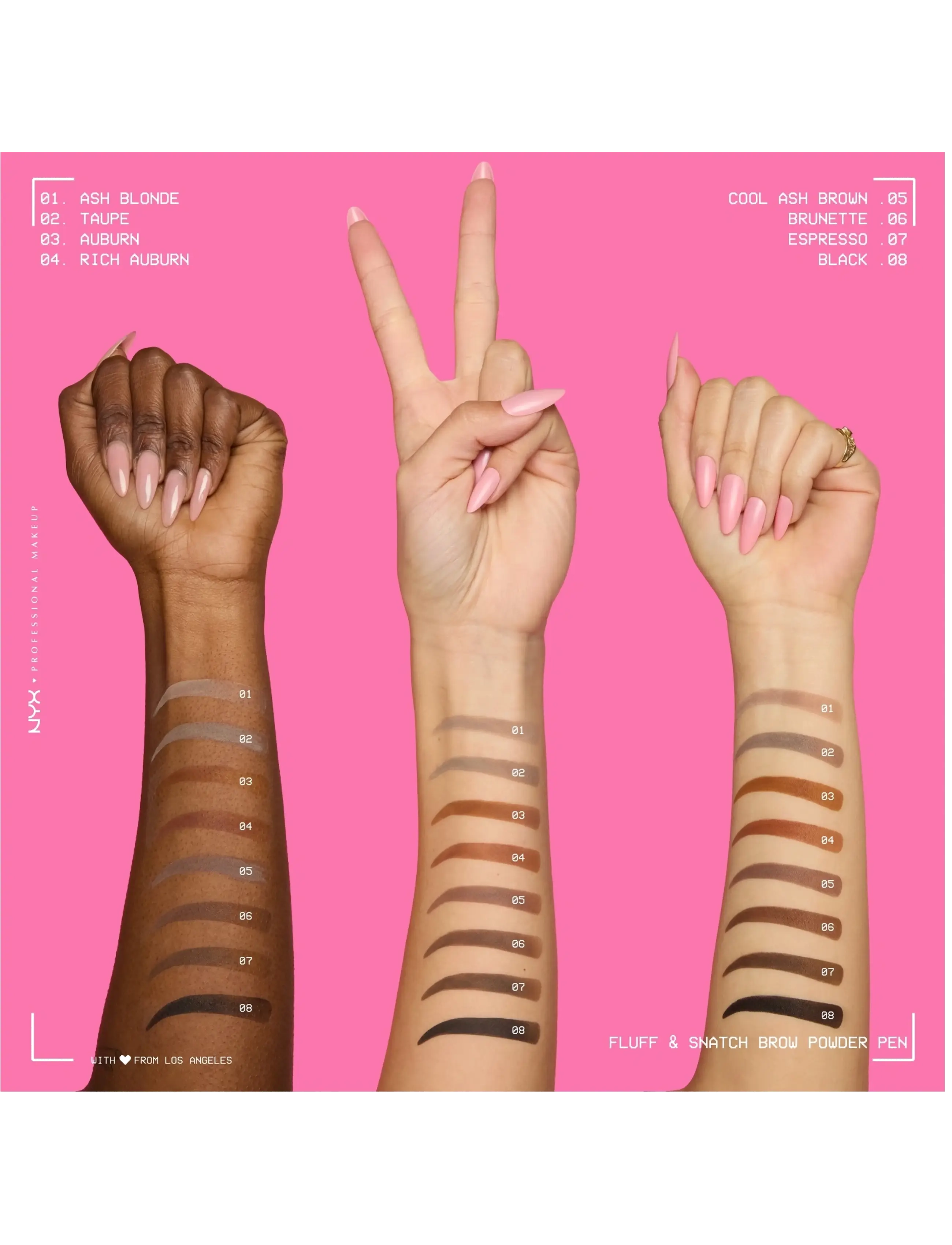 NYX Professional Makeup - NYX Professional Makeup Fluff & Snatch Brow Powder Pen - silmad ja kulmud - auburn - 4