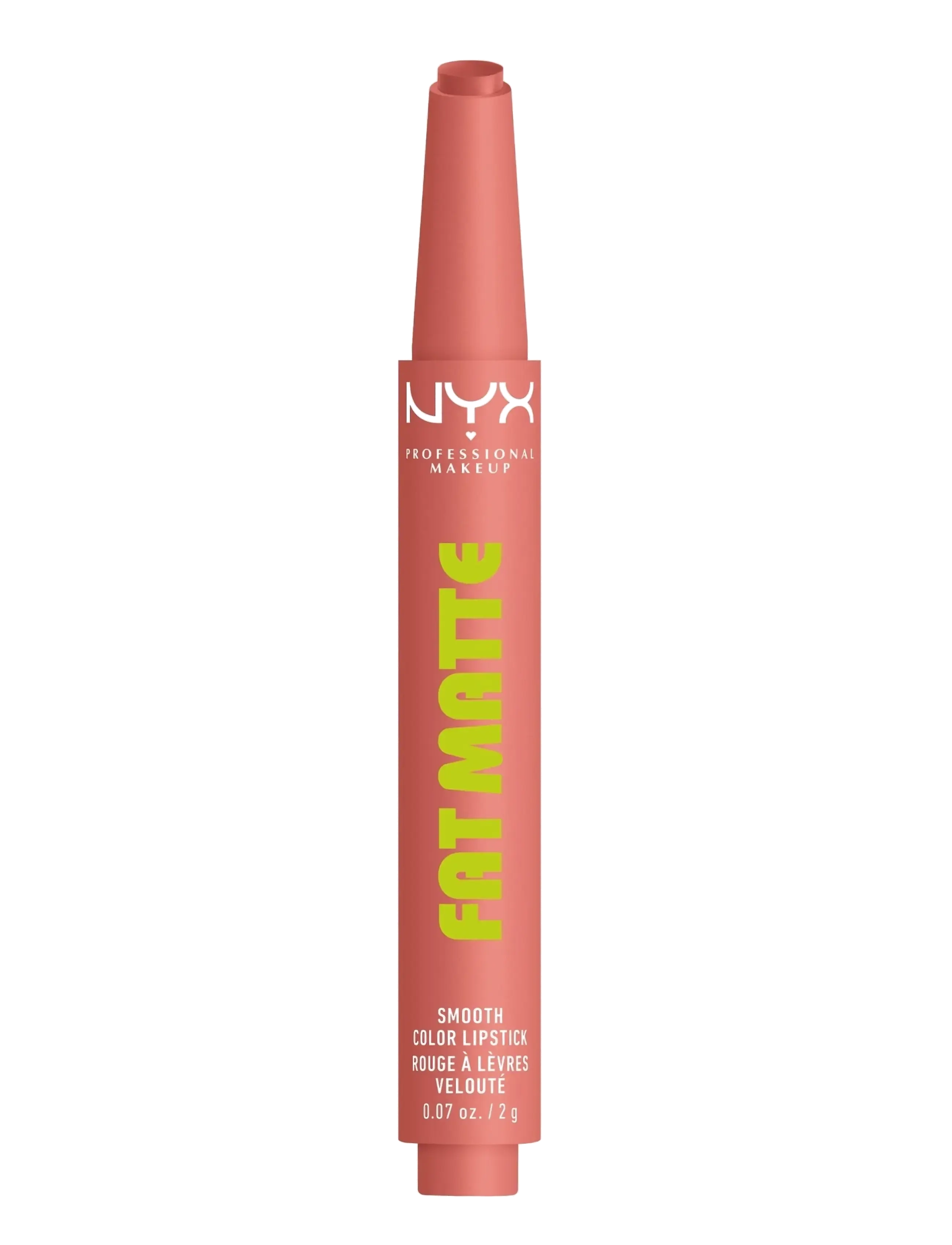NYX Professional Makeup Fat Matte Slick Click Lip Balm 02 Cashemere Cutie 8 Ml, Læbestift, Pink, Str: 2 G