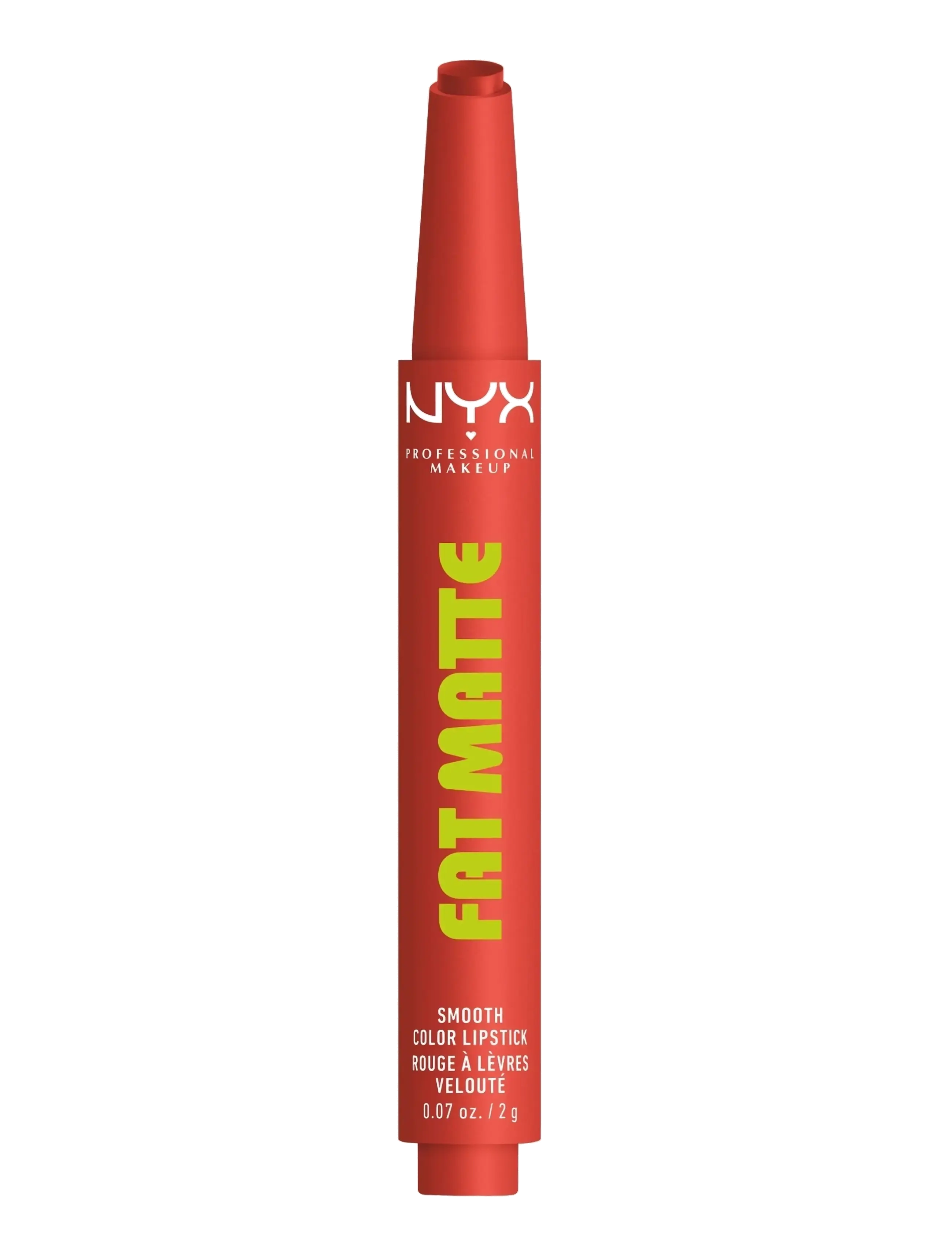 NYX Professional Makeup Fat Matte Slick Click Lip Balm 03 Coral Cuddlin' 8 Ml, Læbestift, Rød, Str: 2 G