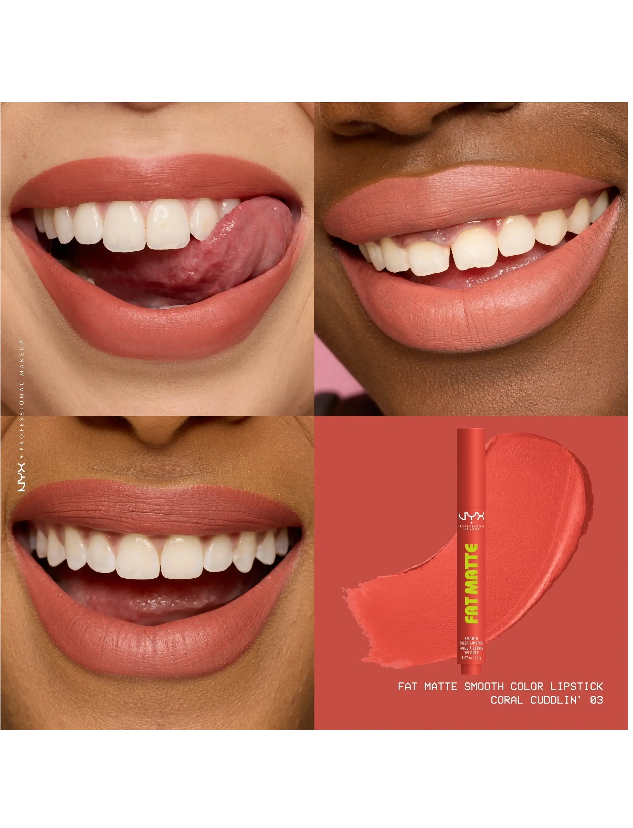 Fat Matte Slick Click Lip Balm 03 Coral Cuddlin' 4