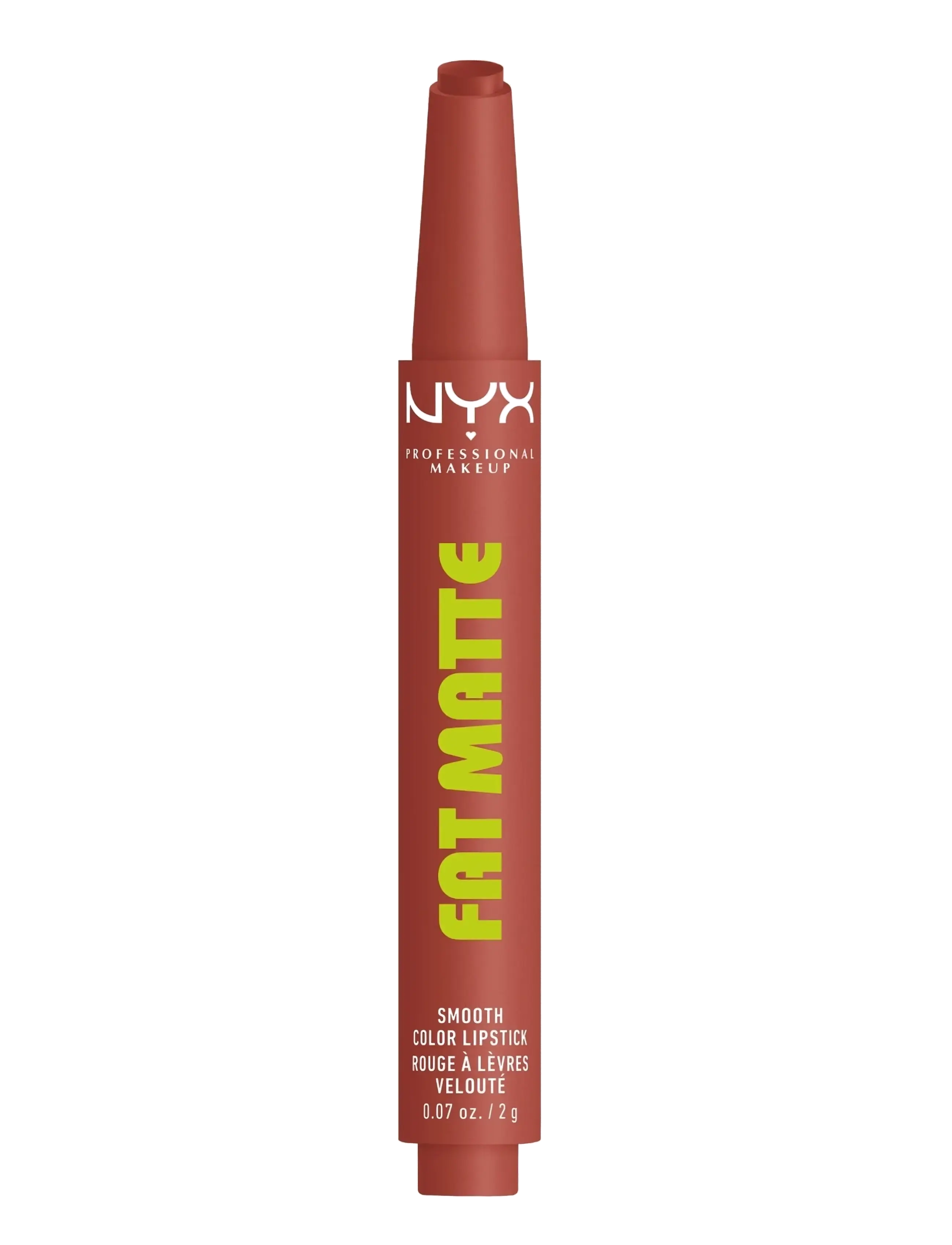 NYX Professional Makeup Fat Matte Slick Click Lip Balm 04 Rose Robe 8 Ml, Læbestift, Brun, Str: 2 G
