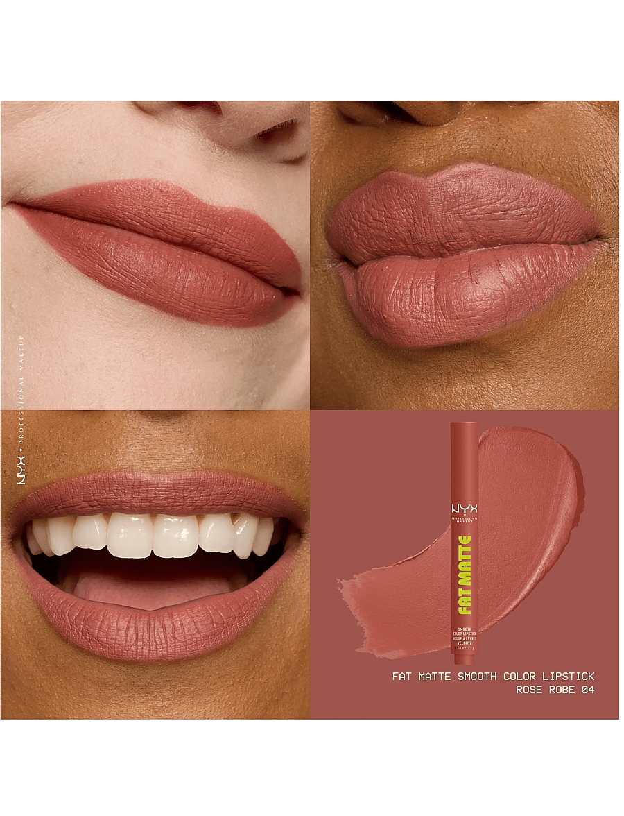 NYX Professional Makeup - NYX Professional Makeup Fat Matte Slick Click Lip Balm 04 Rose Robe 8 ml - makeup - rose robe - 3