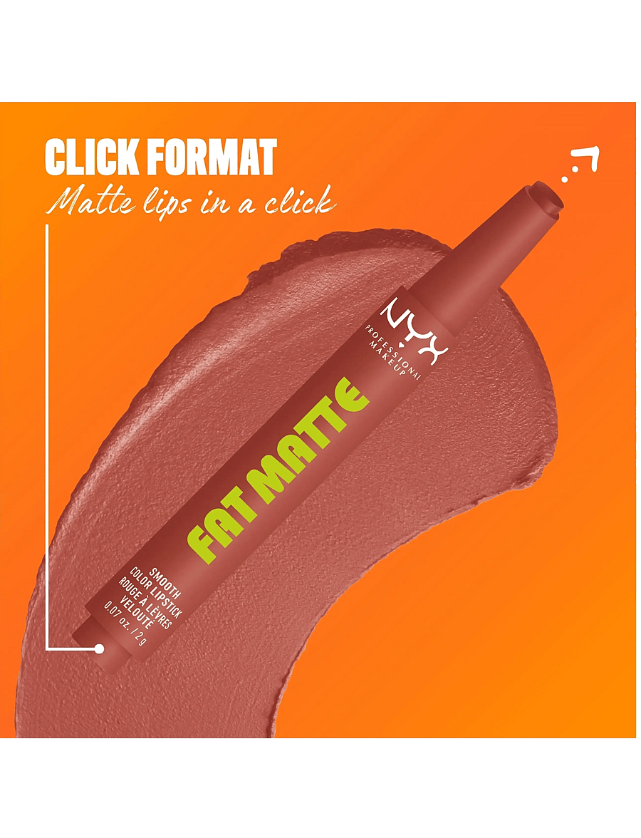 NYX Professional Makeup - NYX Professional Makeup Fat Matte Slick Click Lip Balm 04 Rose Robe 8 ml - makeup - rose robe - 5
