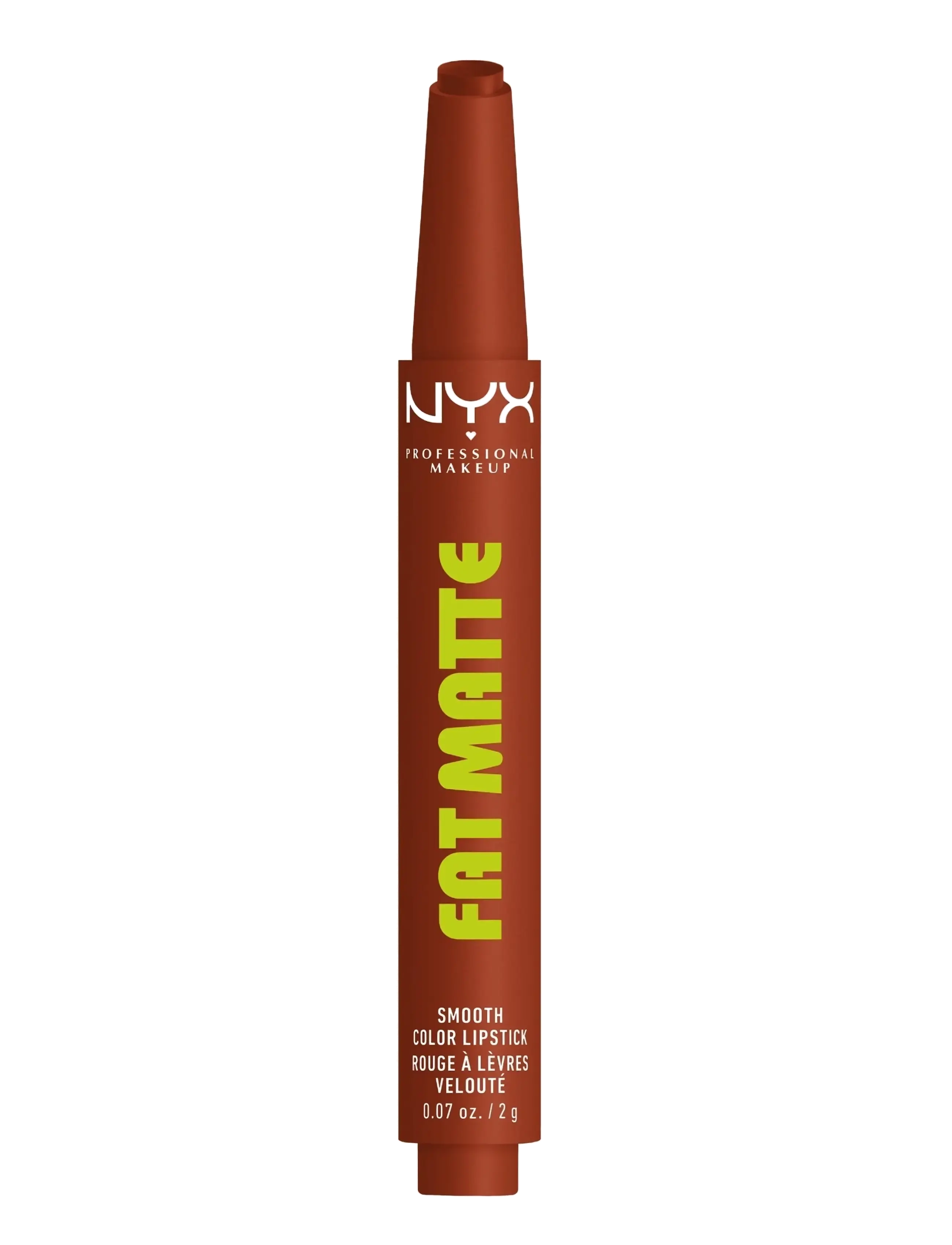 NYX Professional Makeup Fat Matte Slick Click Lip Balm 06 Beary Nude 8 Ml, Læbestift, Bordeaux, Str: 2 G