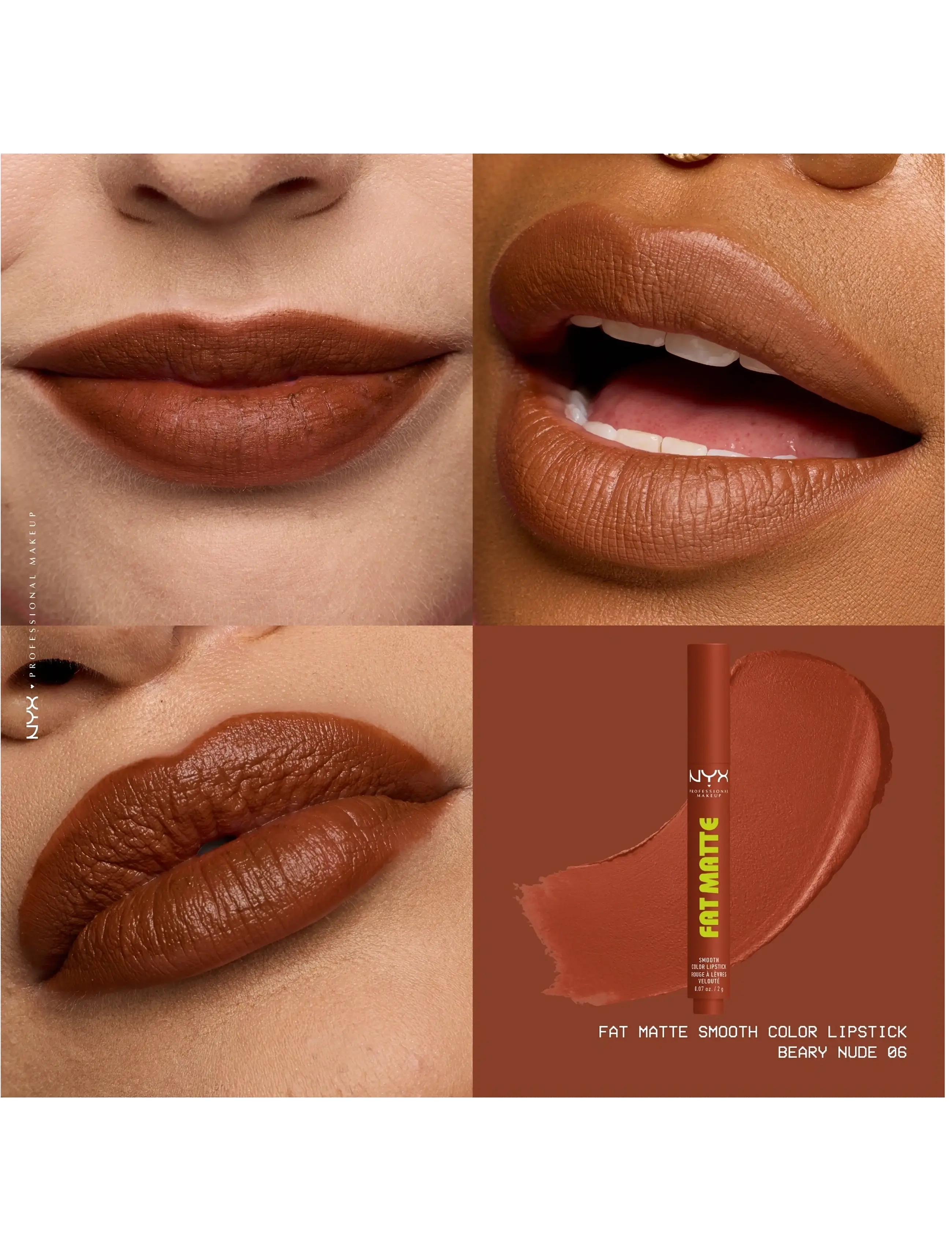 Fat Matte Slick Click Lip Balm 06 Beary Nude 4