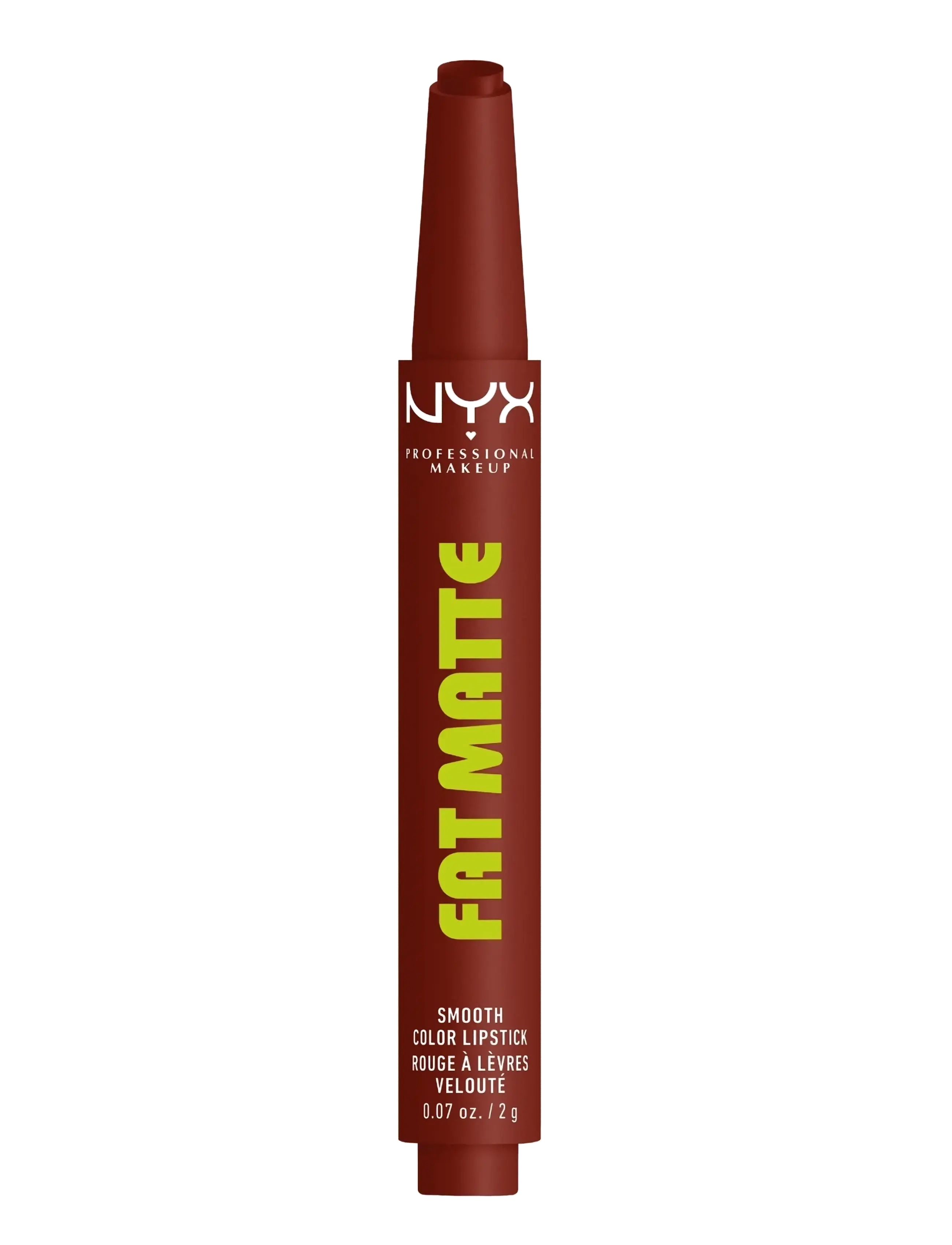 NYX Professional Makeup Fat Matte Slick Click Lip Balm 07 Cocoa Cuddles 8 Ml, Læbestift, Brun, Str: 2 G