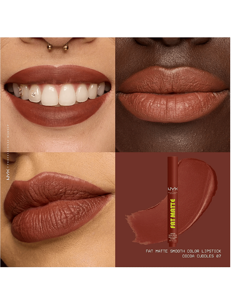 NYX Professional Makeup - NYX Professional Makeup Fat Matte Slick Click Lip Balm 07 Cocoa Cuddles 8 ml - makeup - cocoa cuddles - 3