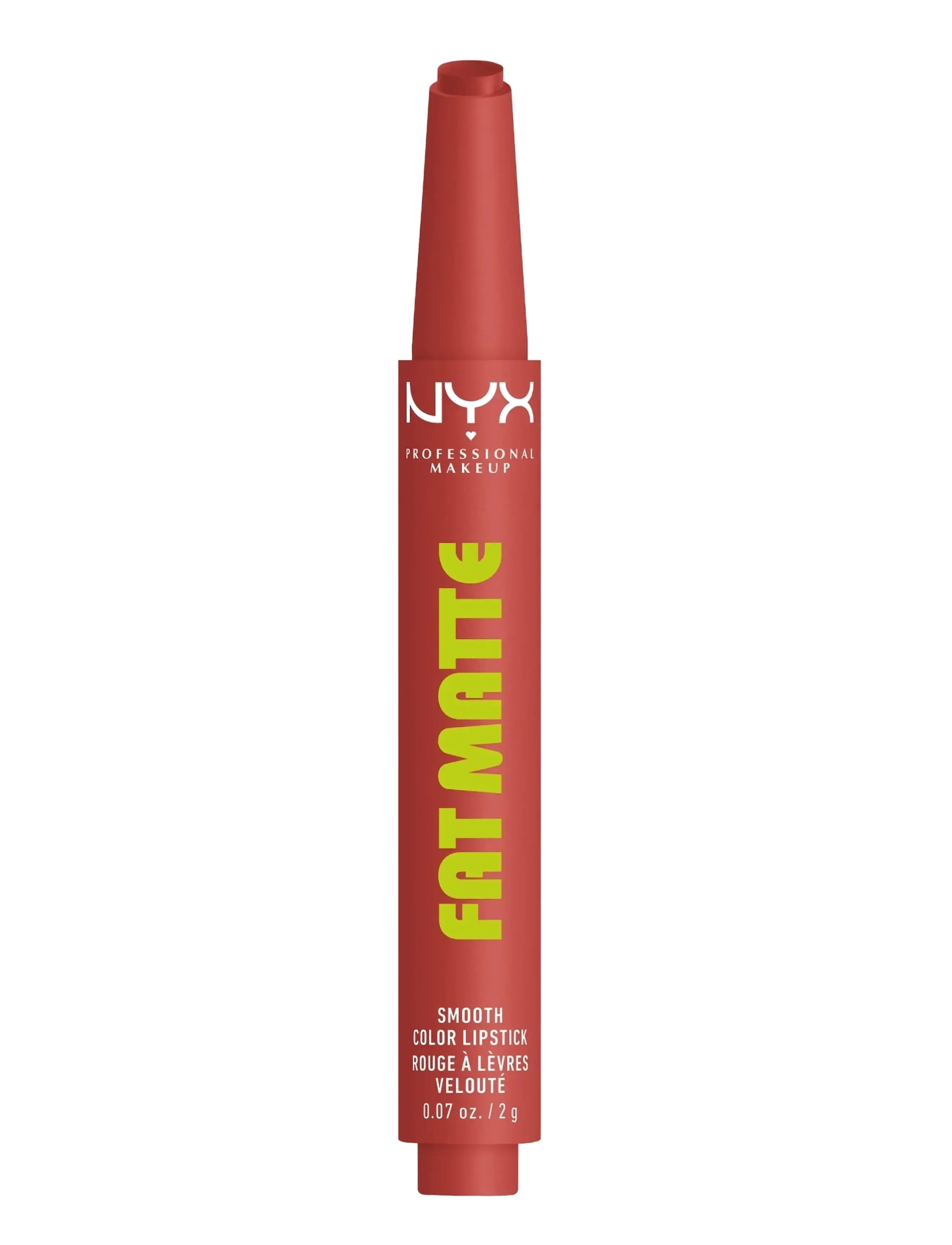 NYX Professional Makeup Fat Matte Slick Click Lip Balm 09 Mauve Cloud 8 Ml, Læbestift, Rød, Str: 2 G