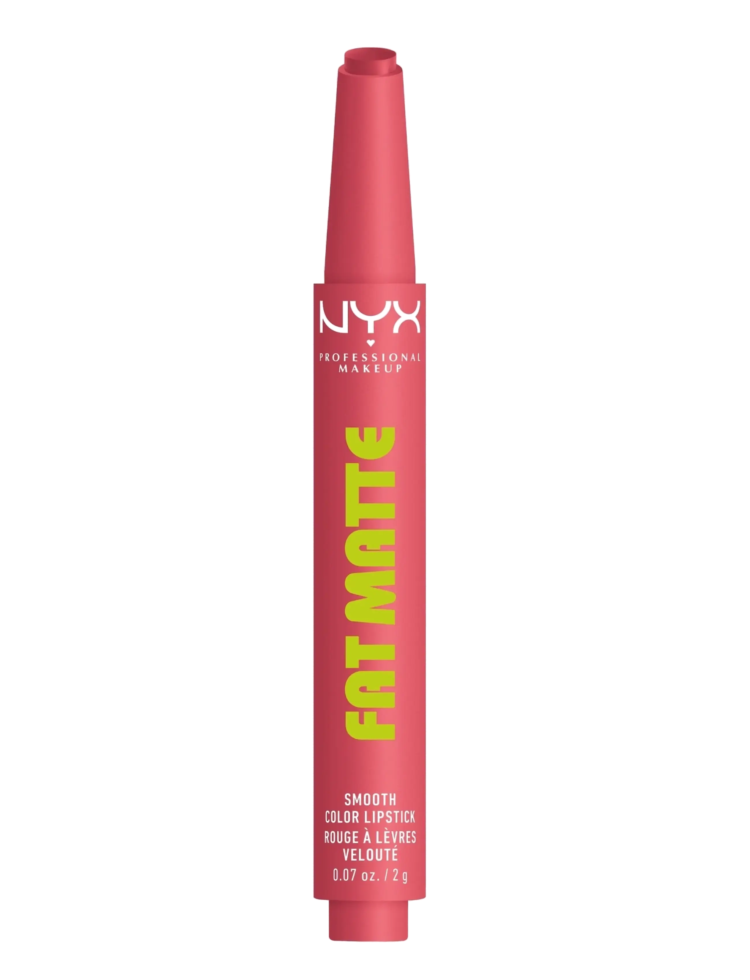 NYX Professional Makeup Fat Matte Slick Click Lip Balm 11 Pink Puff 8 Ml, Læbestift, Pink, Str: 2 G