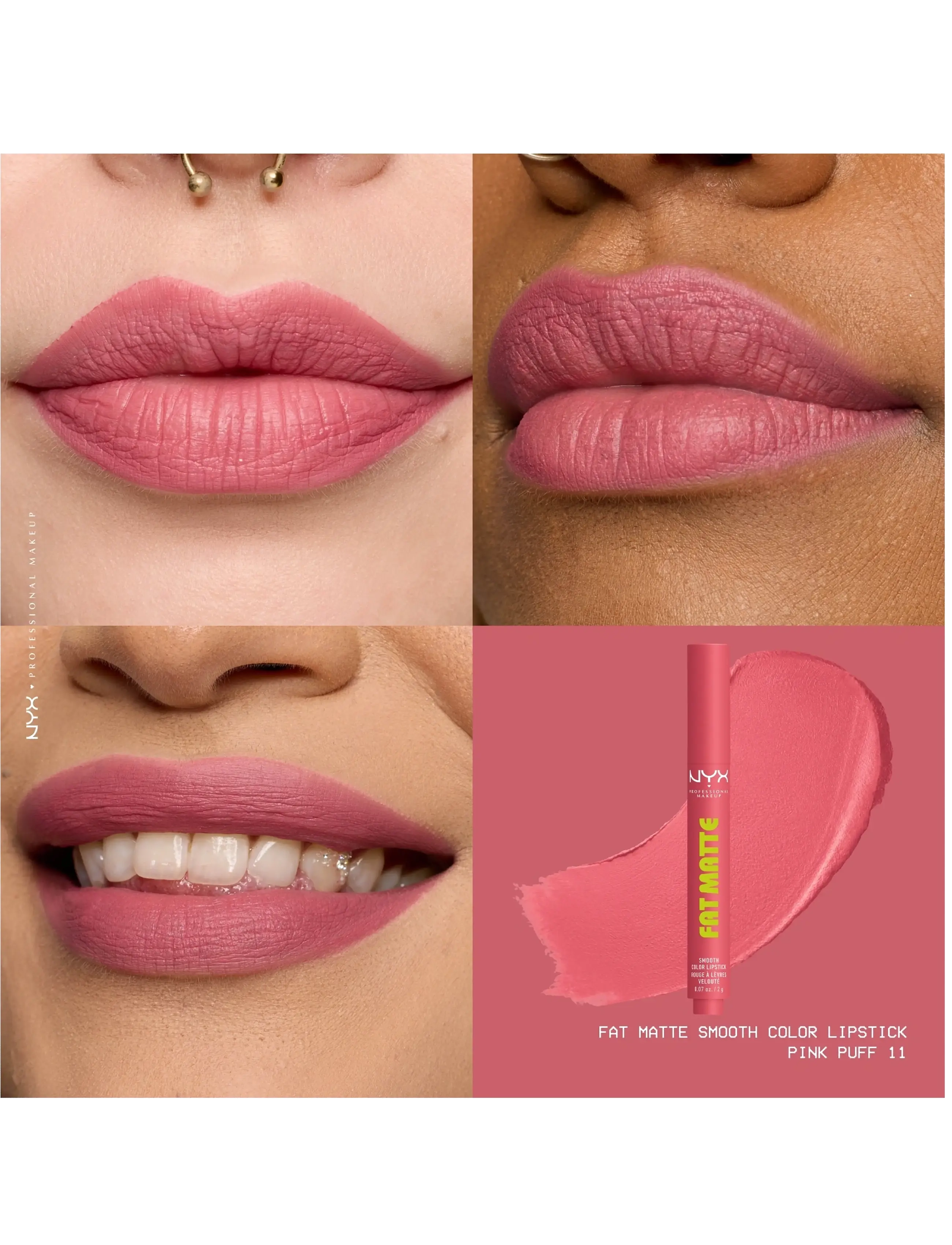Fat Matte Slick Click Lip Balm 11 Pink Puff 4