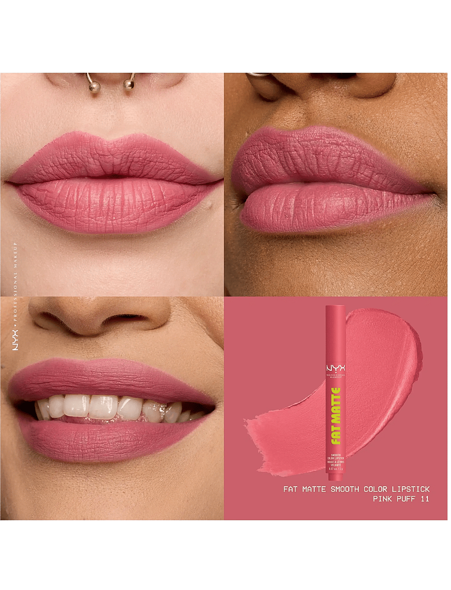 NYX Professional Makeup - NYX Professional Makeup Fat Matte Slick Click Lip Balm 11 Pink Puff 8 ml - smink - pink puff - 3