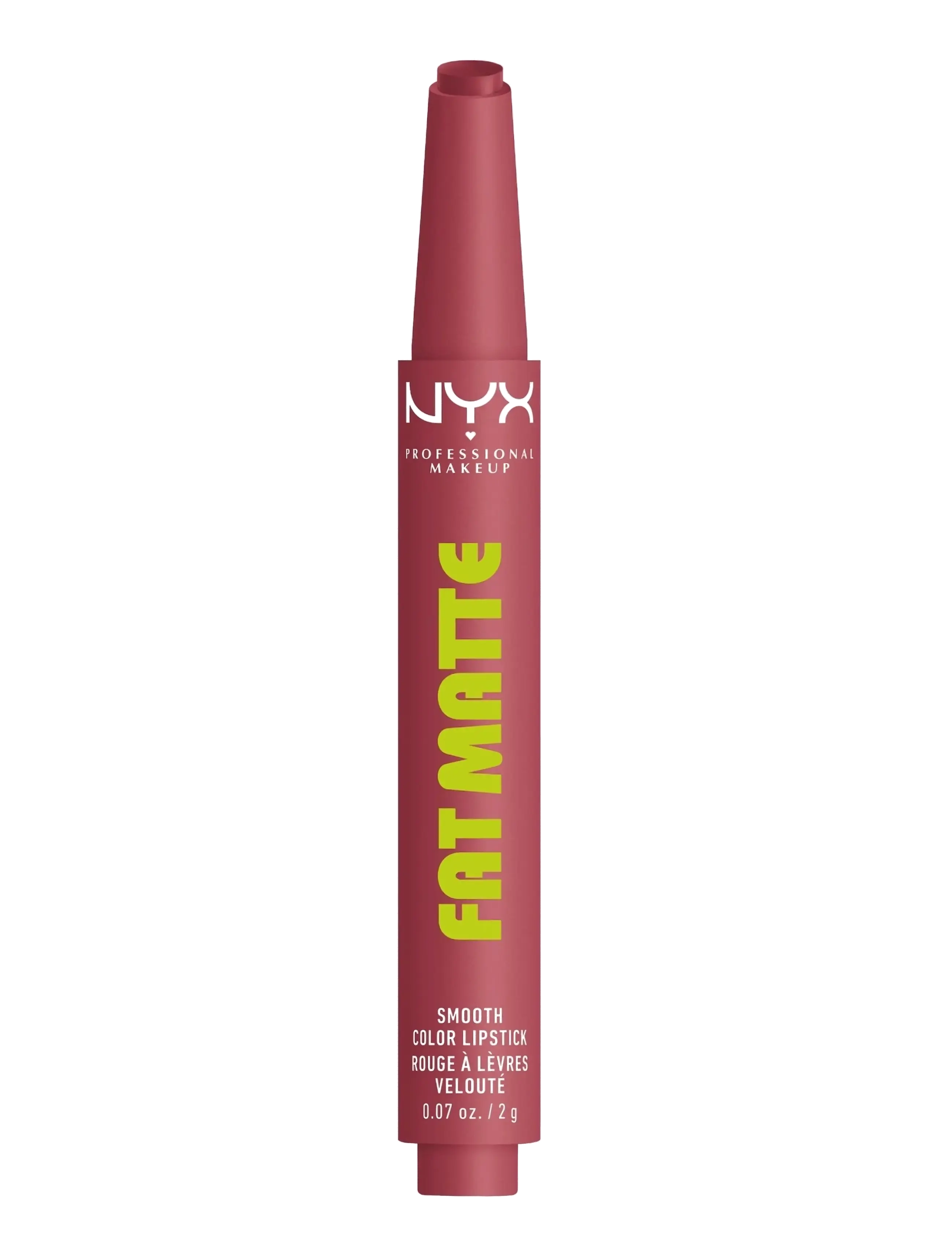 NYX Professional Makeup Fat Matte Slick Click Lip Balm 12 Blush Blanket 8 Ml, Læbestift, Pink, Str: 2 G