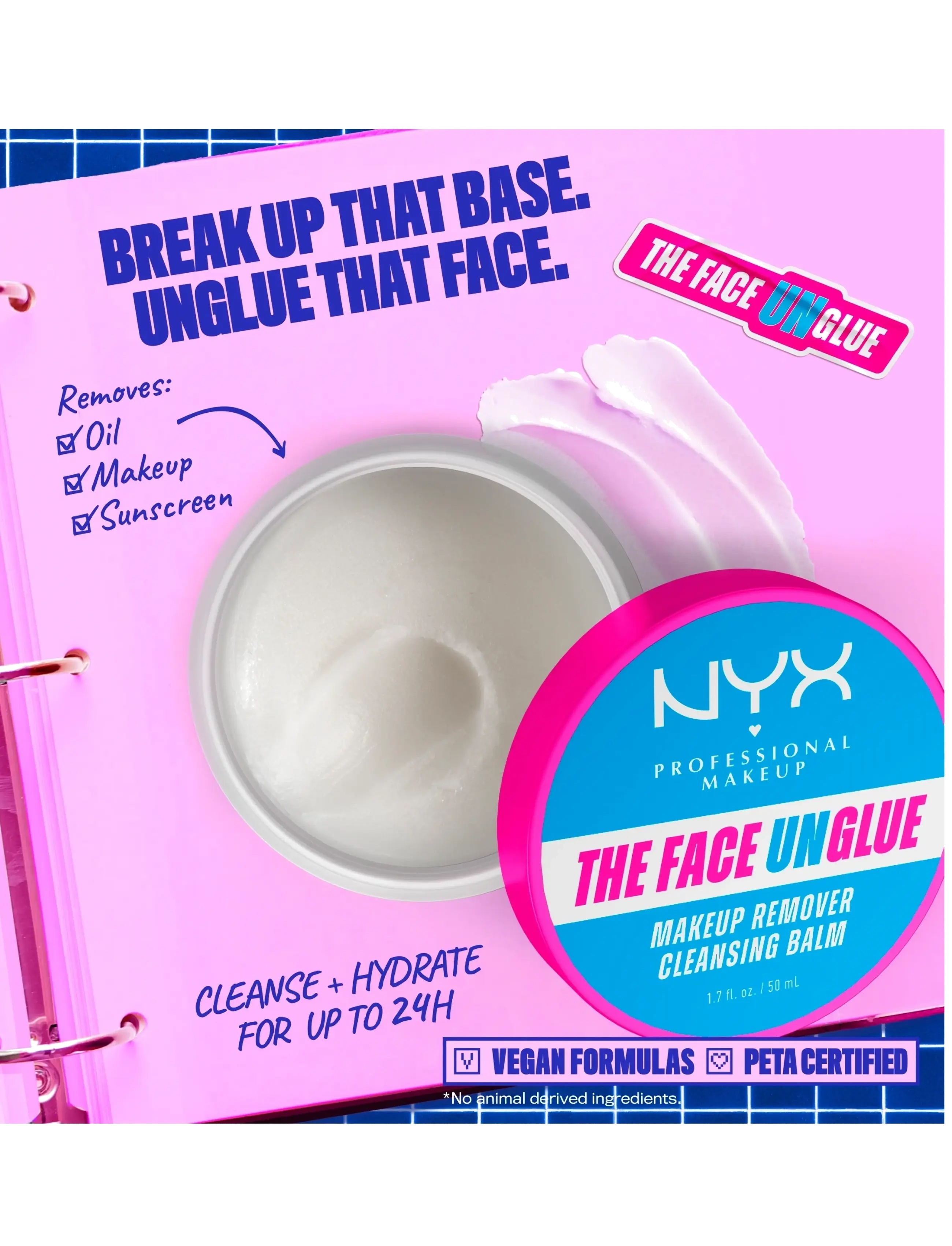 NYX Professional Makeup - NYX Professional Makeup Face Unglue Makeup Remover   50 ml - sminkefjerner - clear - 1
