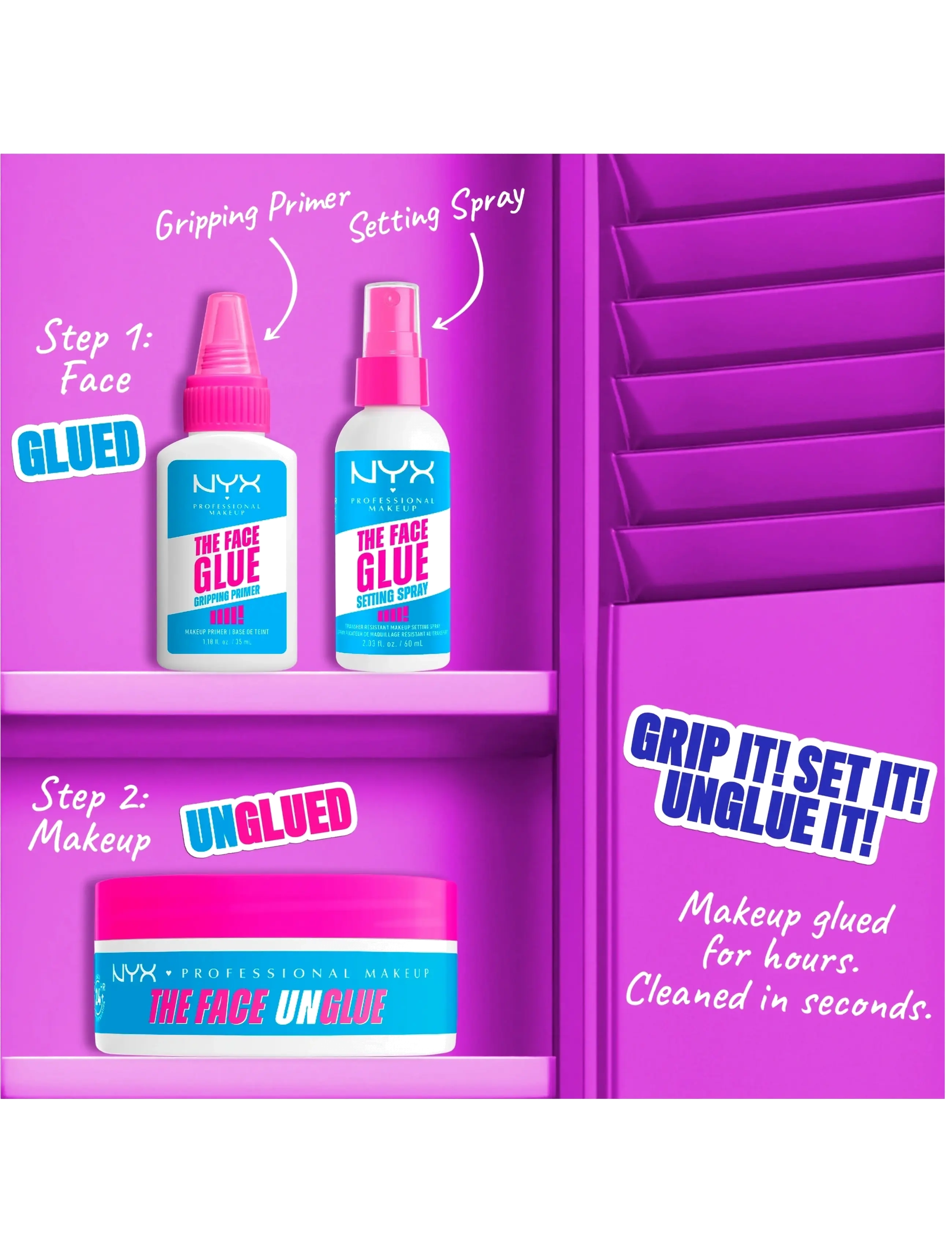 NYX Professional Makeup - NYX Professional Makeup Face Unglue Makeup Remover   50 ml - sminkefjerner - clear - 5