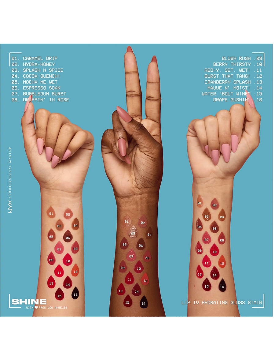 NYX Professional Makeup - NYX Professional Makeup Lip I.V. Hydrating Gloss Stain Lip gloss 18 Drippin' Nude 5 ml - lip stain - drippin' nude - 5