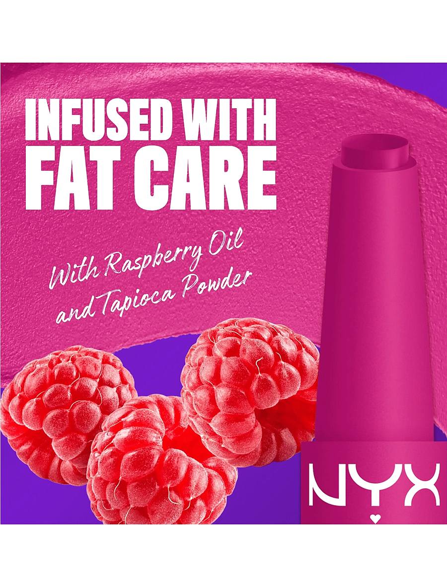 NYX Professional Makeup - NYX Professional Makeup Fat Matte Slick Click Lip Balm 13 Fluffy Fuchsia 8 ml - smink - fluffy fuchsia - 2