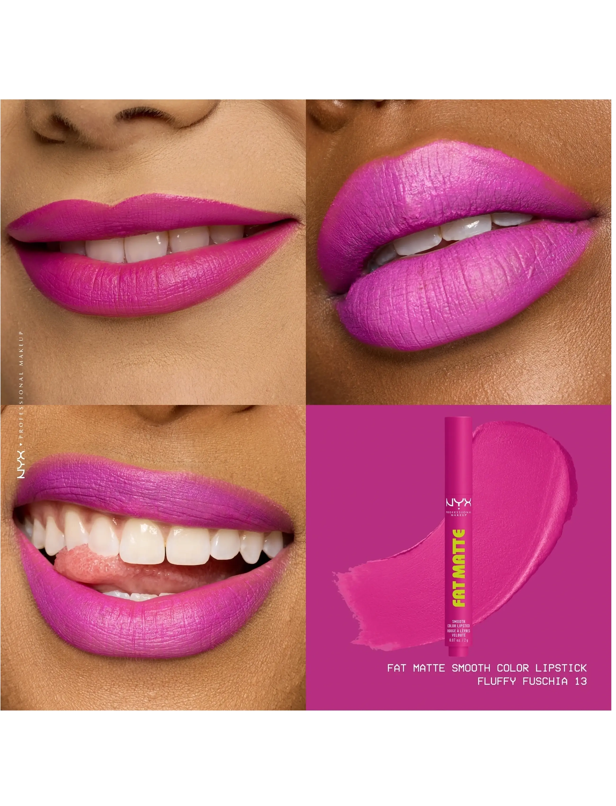 Fat Matte Slick Click Lip Balm 13 Fluffy Fuchsia 4