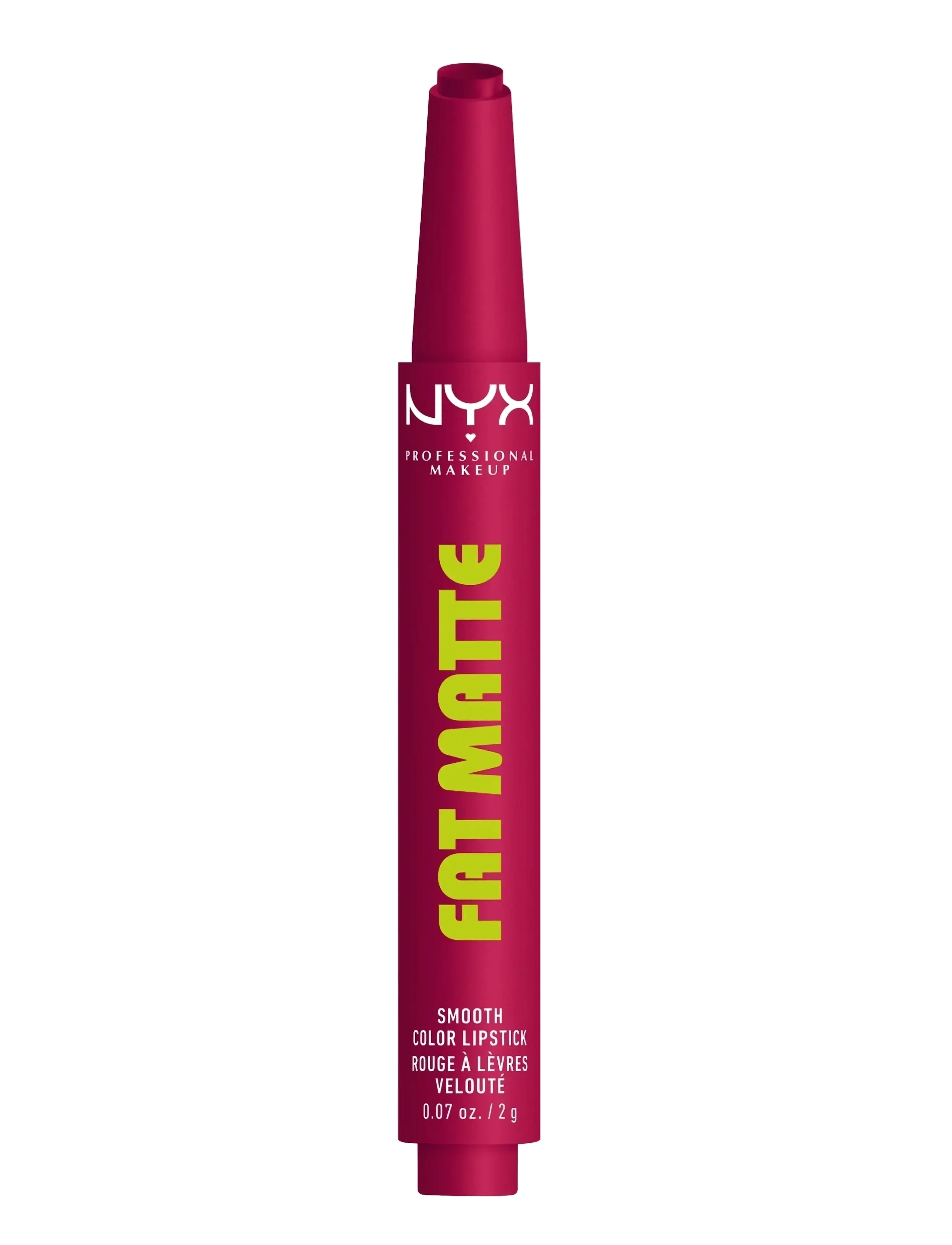 NYX Professional Makeup Fat Matte Slick Click Lip Balm 14 Hibiscus Hug 8 Ml, Læbestift, Pink, Str: 2 G
