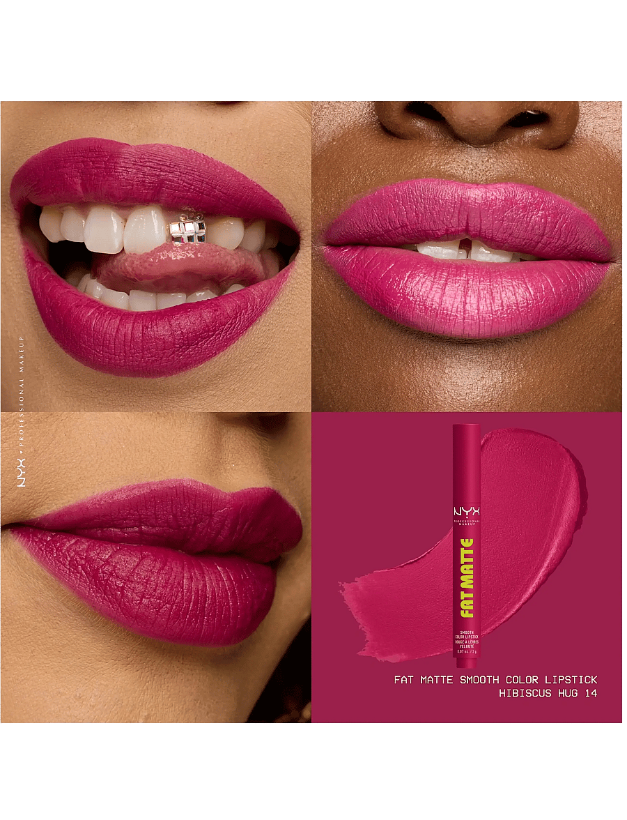 NYX Professional Makeup - NYX Professional Makeup Fat Matte Slick Click Lip Balm 14 Hibiscus Hug 8 ml - smink - hibiscus hug - 3
