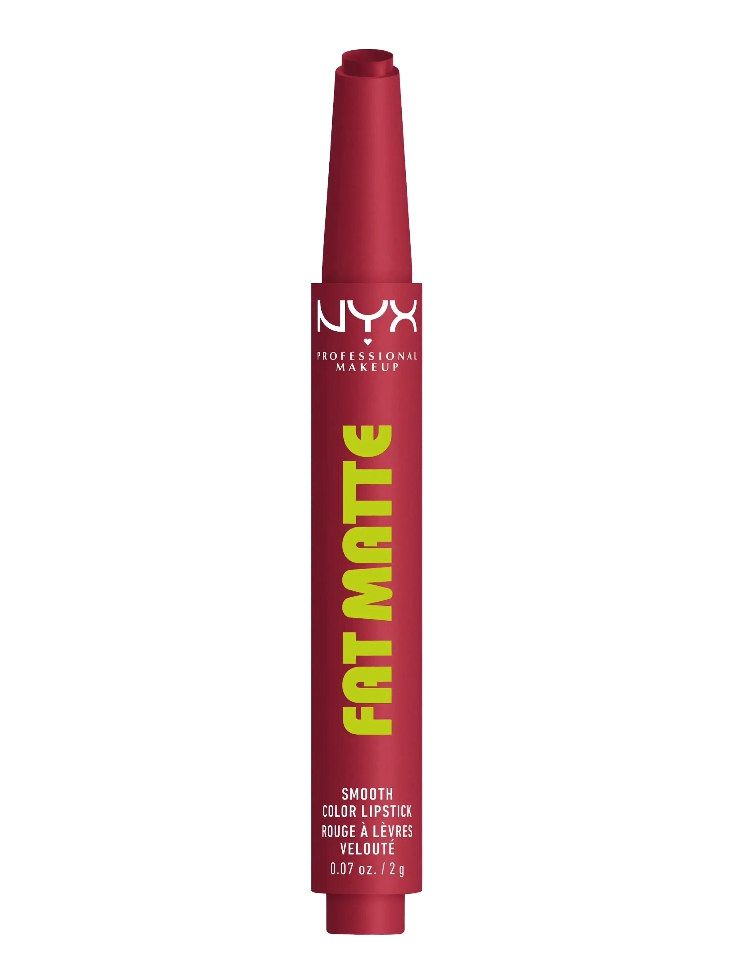 NYX Professional Makeup Fat Matte Slick Click Lip Balm 16 Plushin' Plum 8 Ml, Læbestift, Rød, Str: 2 G