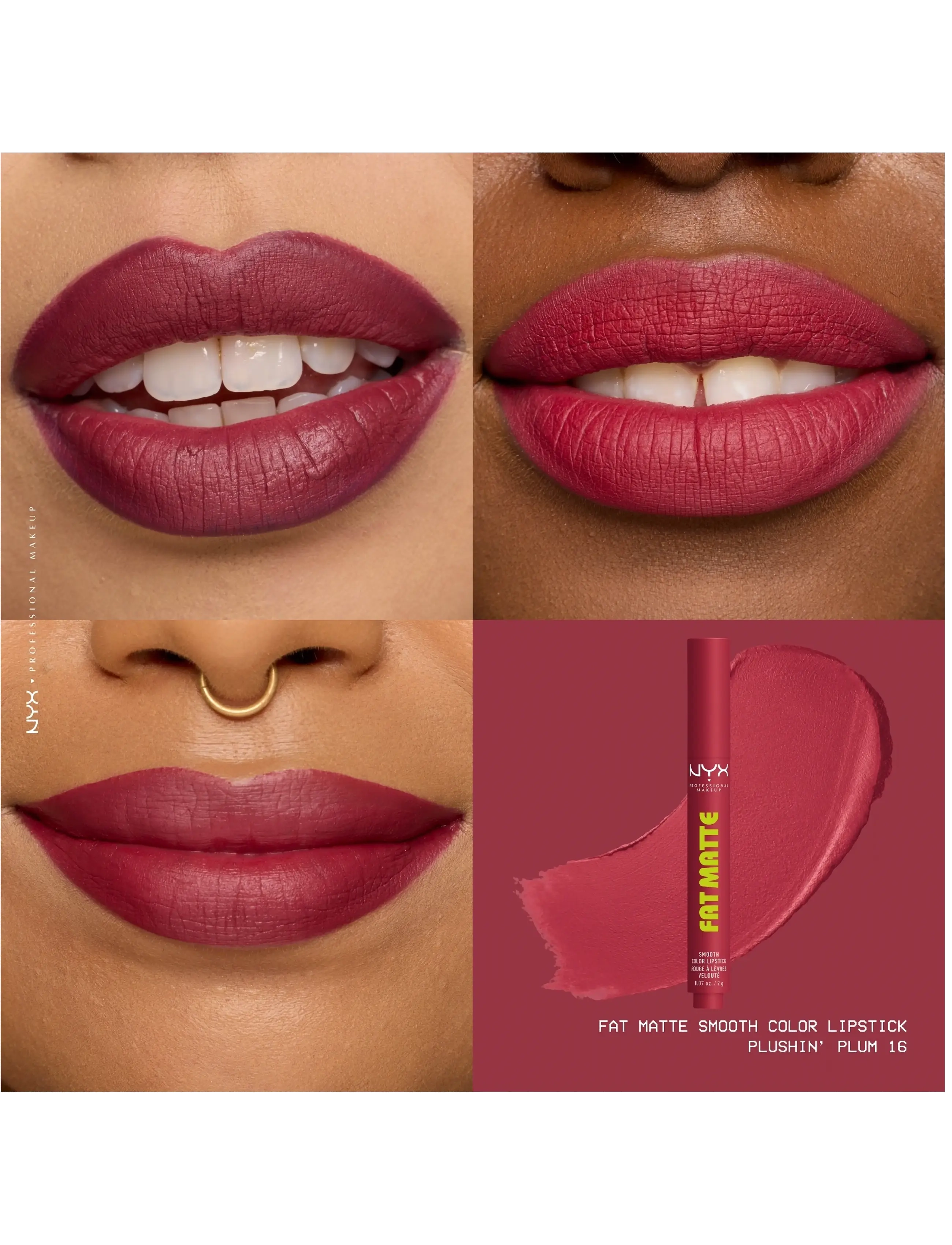 Fat Matte Slick Click Lip Balm 16 Plushin' Plum 4