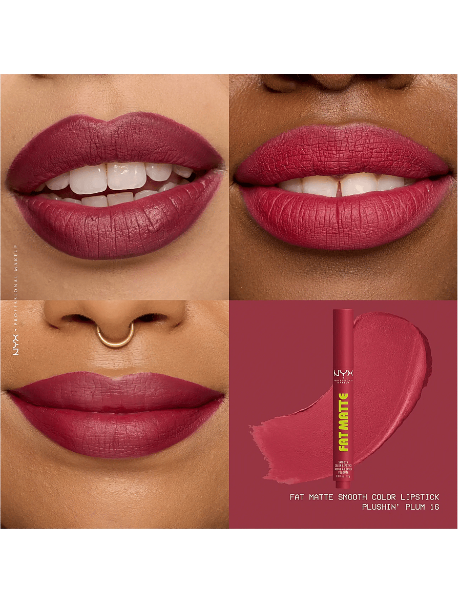 NYX Professional Makeup - NYX Professional Makeup Fat Matte Slick Click Lip Balm 16 Plushin' Plum 8 ml - makeup - plushin' plum - 3