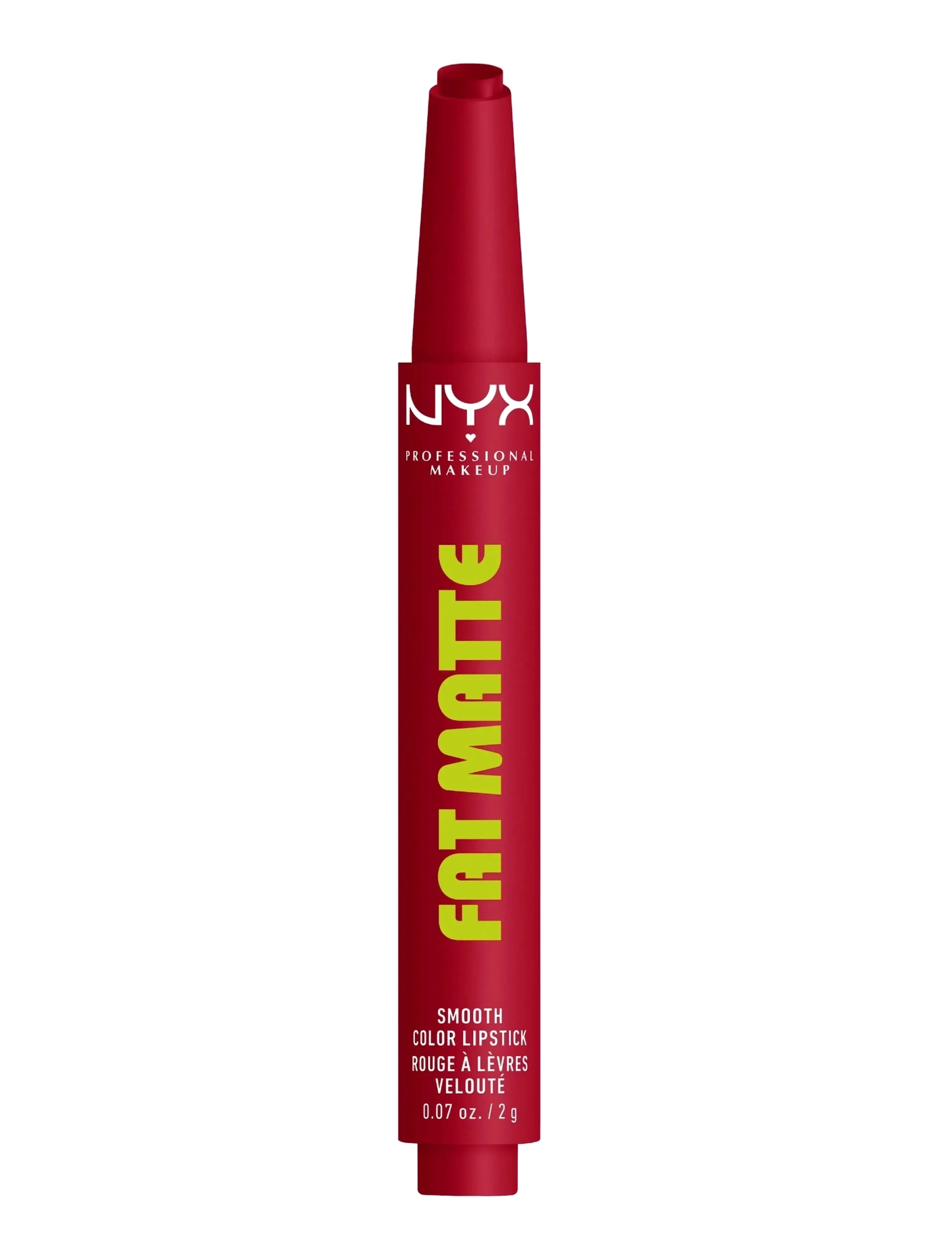 NYX Professional Makeup Fat Matte Slick Click Lip Balm 17 Scarlet Snuggles 8 Ml, Læbestift, Rød, Str: 2 G