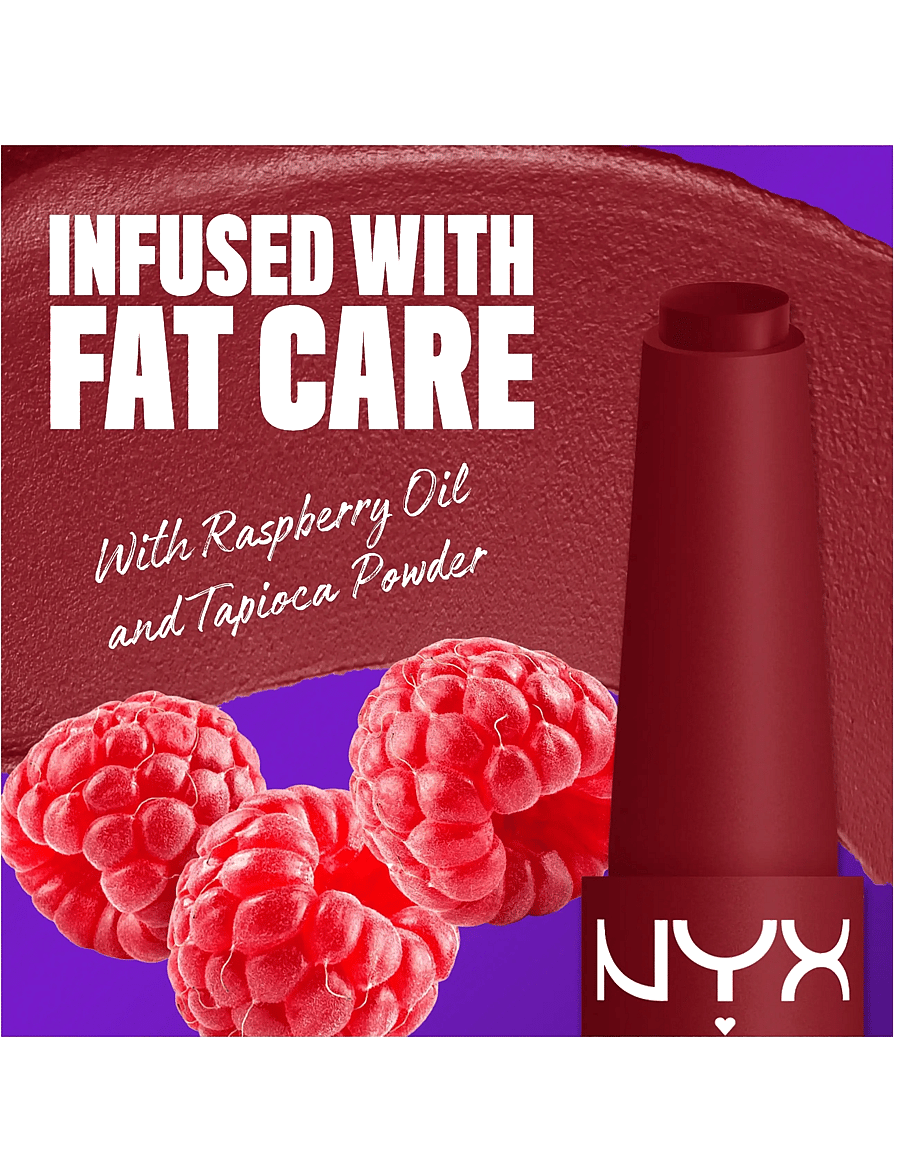 NYX Professional Makeup - NYX Professional Makeup Fat Matte Slick Click Lip Balm 18 Berry Smooth 8 ml - smink - berry smooth - 2