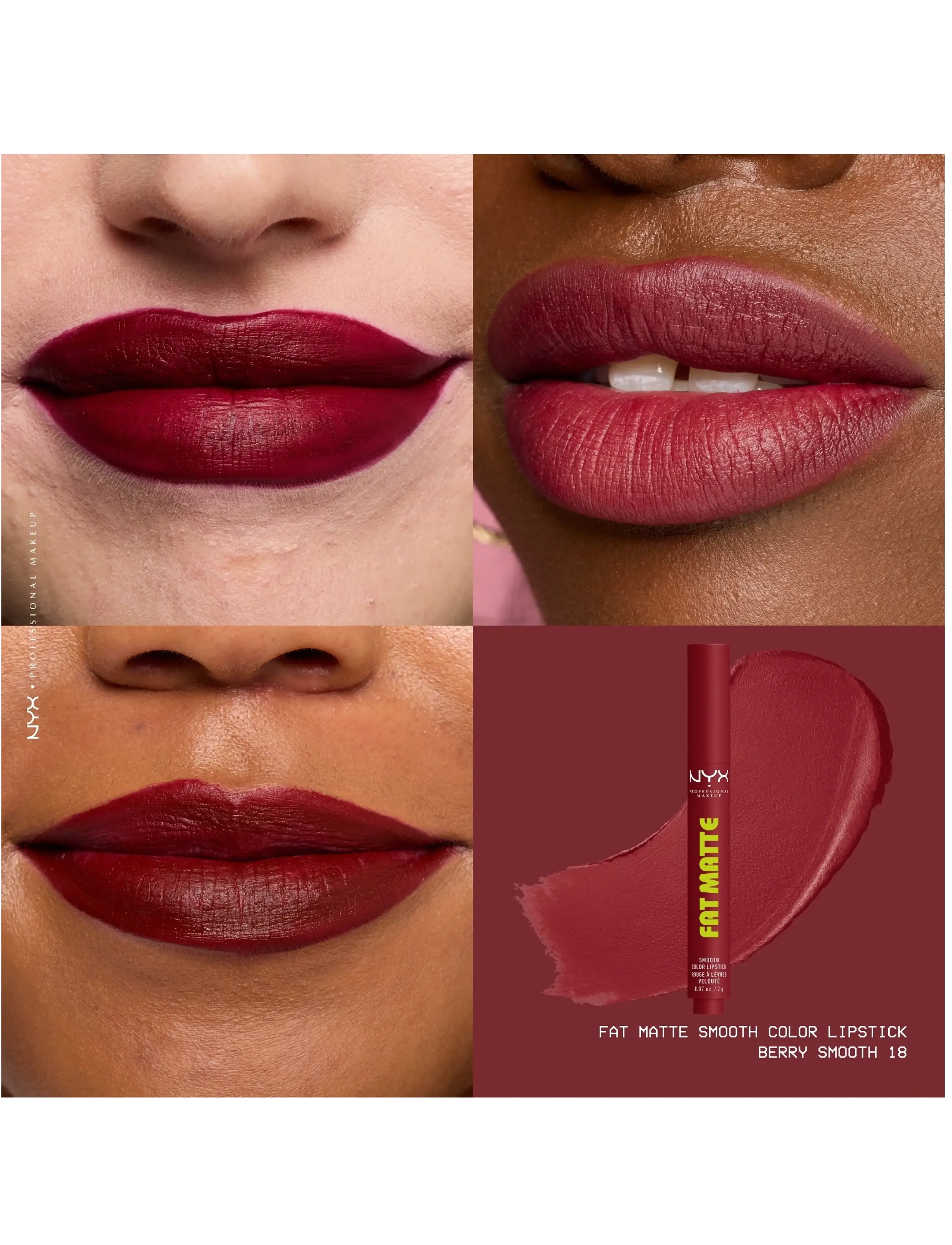 Fat Matte Slick Click Lip Balm 18 Berry Smooth 4