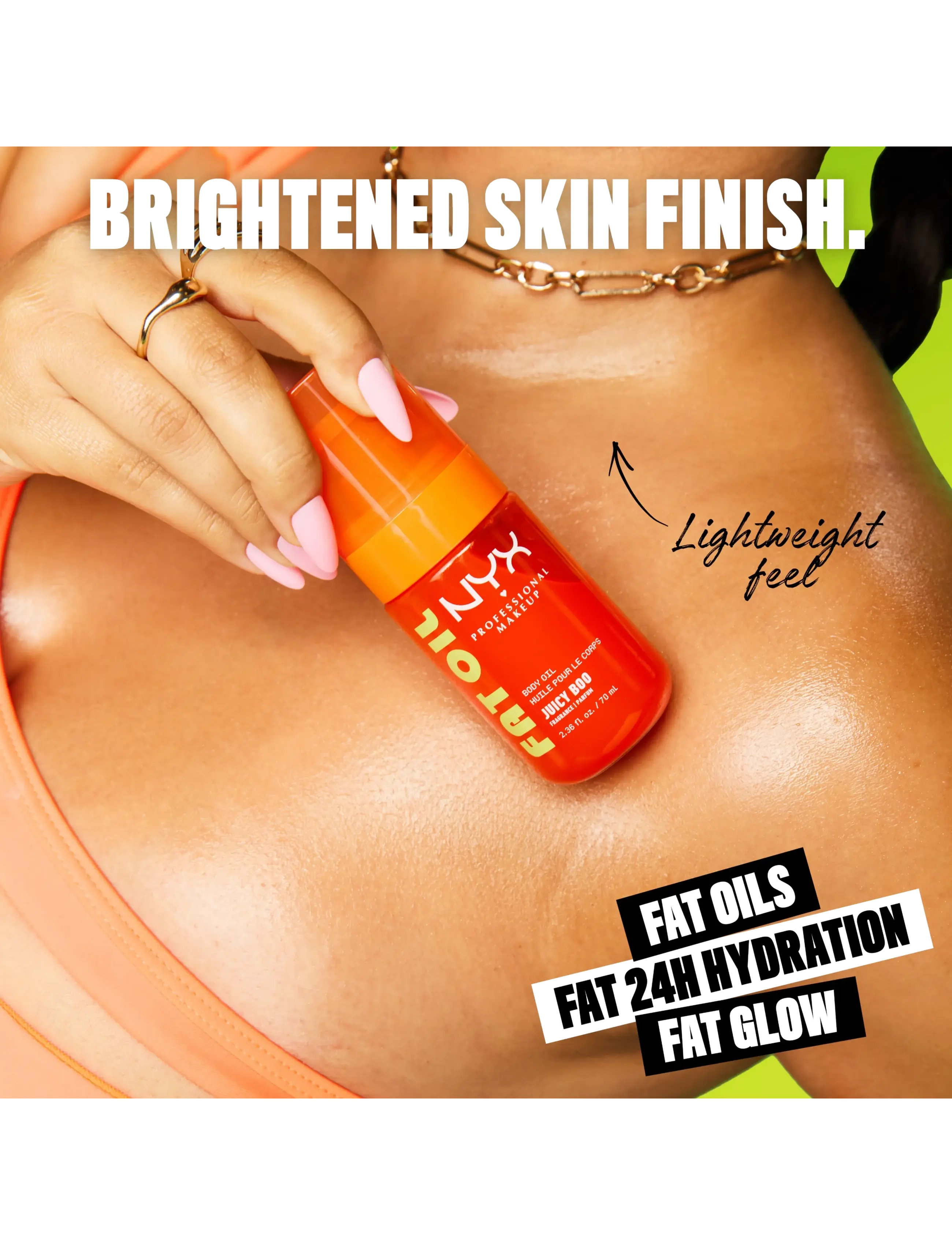 NYX Professional Makeup - NYX Professional Makeup Fat Oil Body Oil - kroppsolja - orange - 2