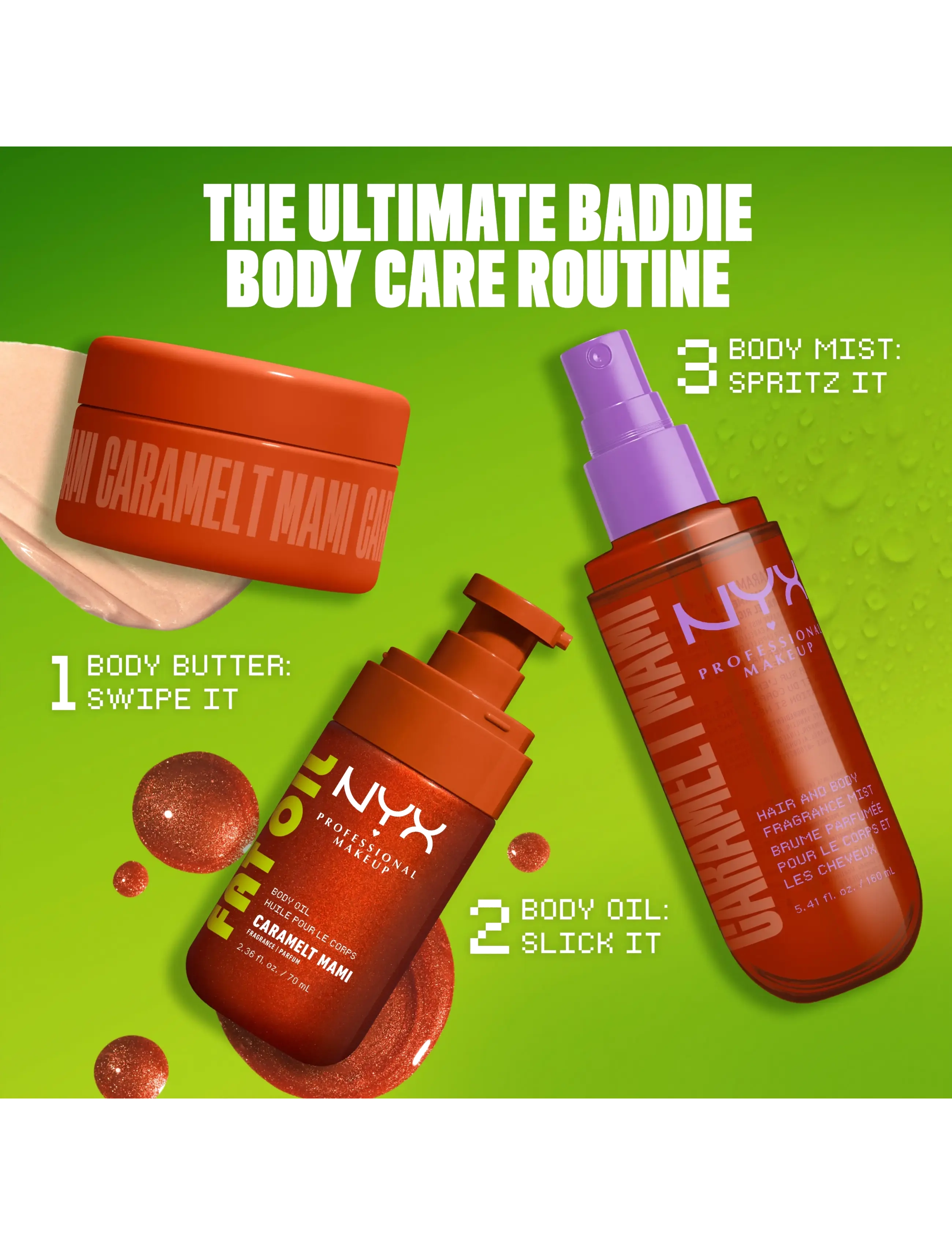 NYX Professional Makeup - NYX Professional Makeup Fat Oil Body Oil - kroppsolja - bronze shimmer - 1