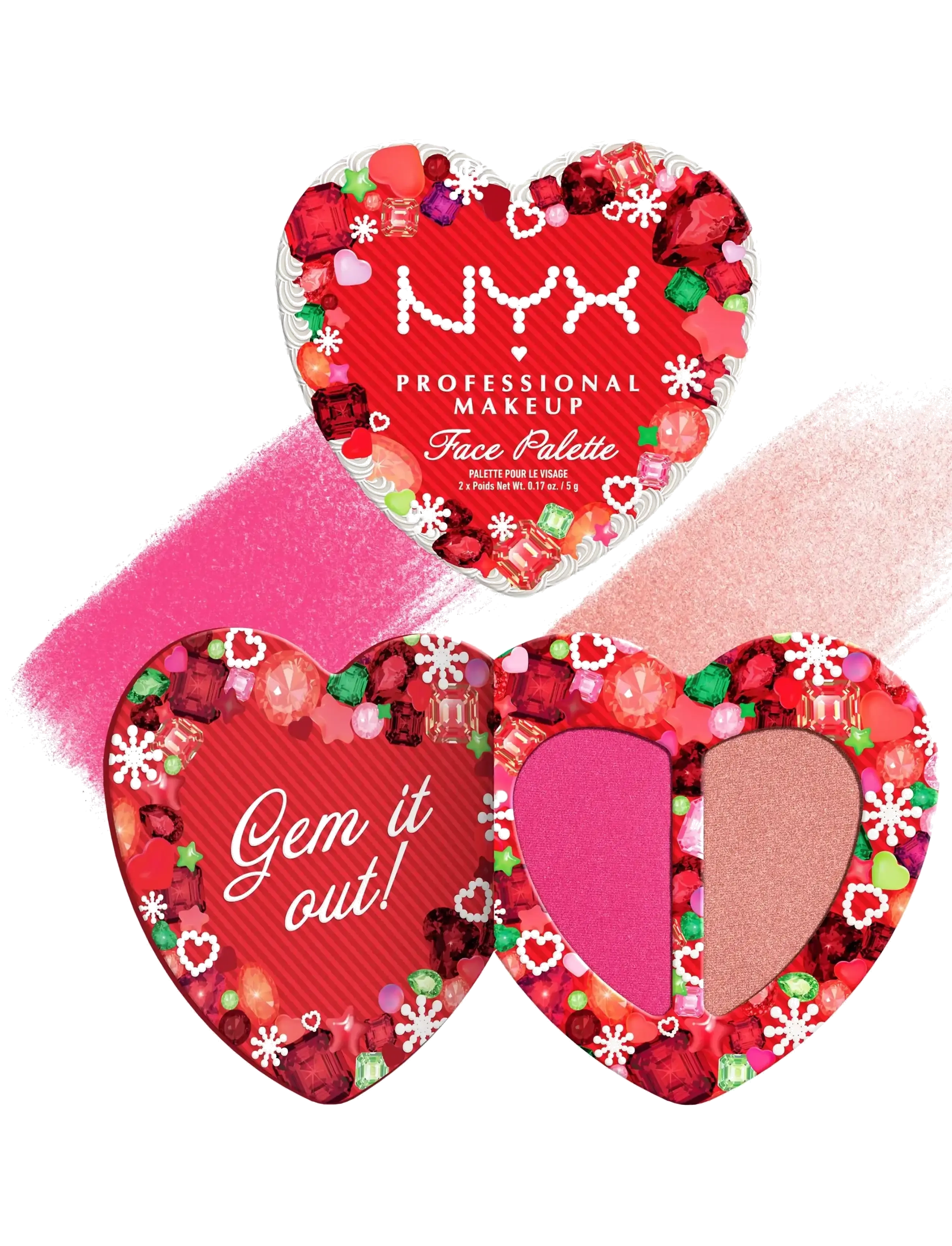 NYX Professional Makeup - NYX Bling The Halls Face Palette - smink - pink gem & quartz - 1