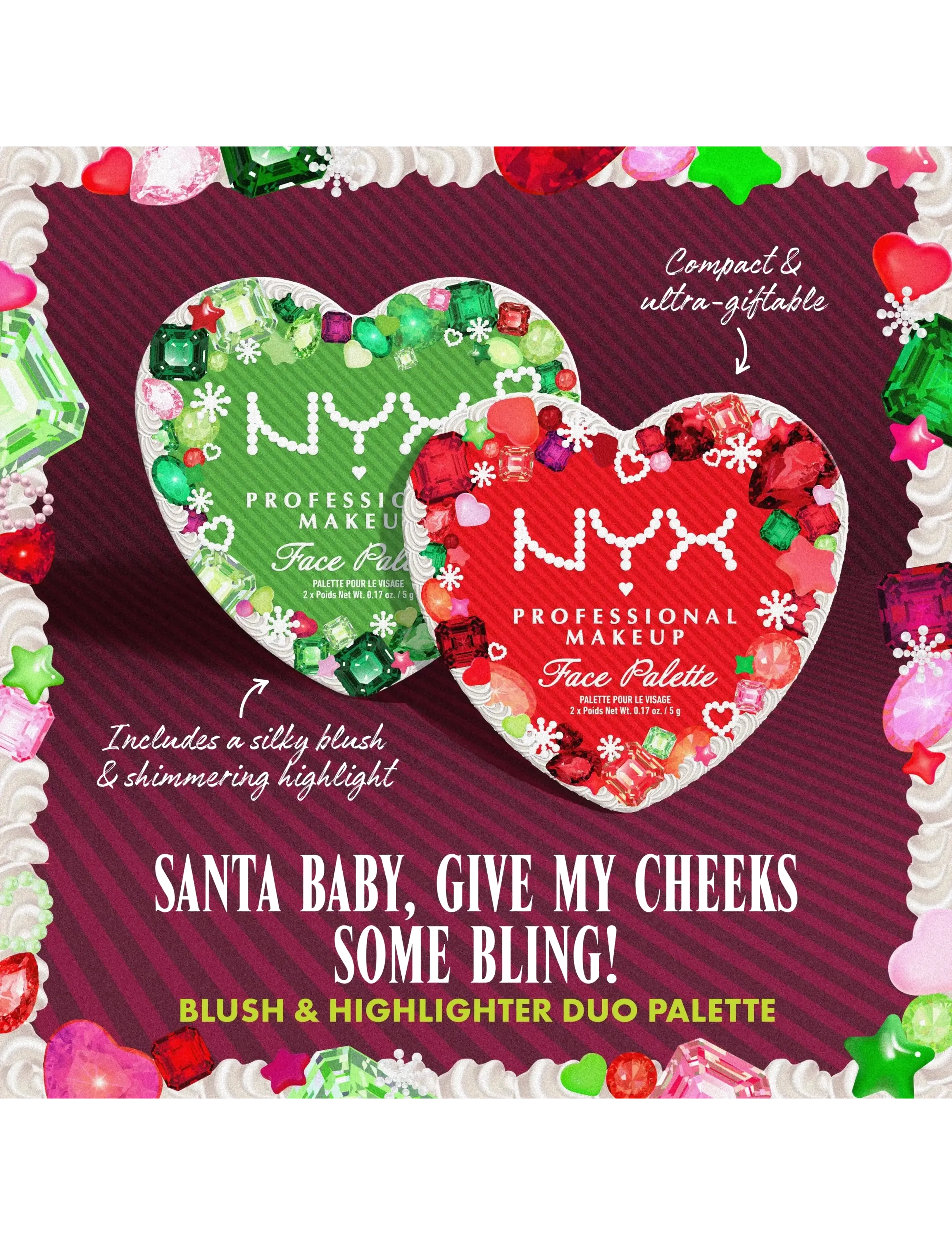 NYX Professional Makeup - NYX Bling The Halls Face Palette - smink - pink gem & quartz - 2