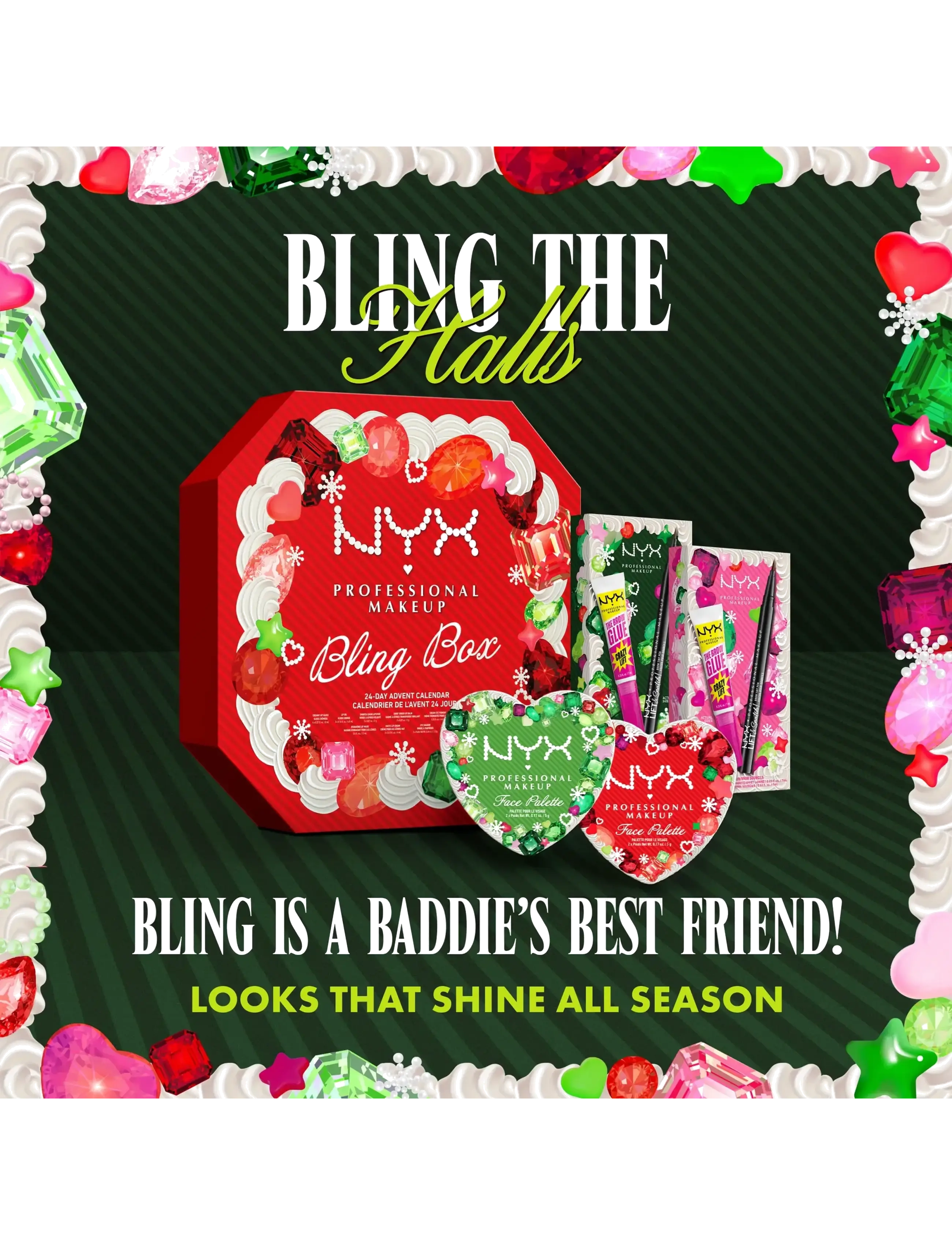 NYX Professional Makeup - NYX Bling The Halls Face Palette - smink - pink gem & quartz - 5