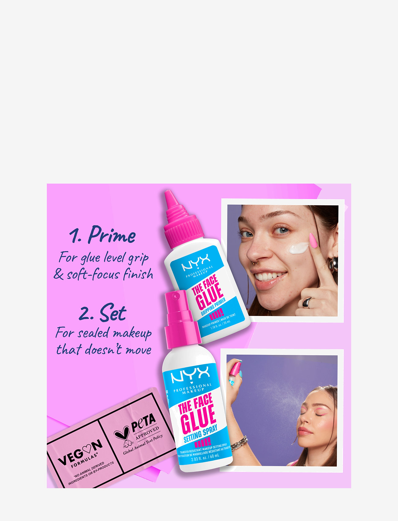 NYX Professional Makeup - NYX Professional Makeup The Face Glue Primer 35 ml - förðunarvörur - clear - 4