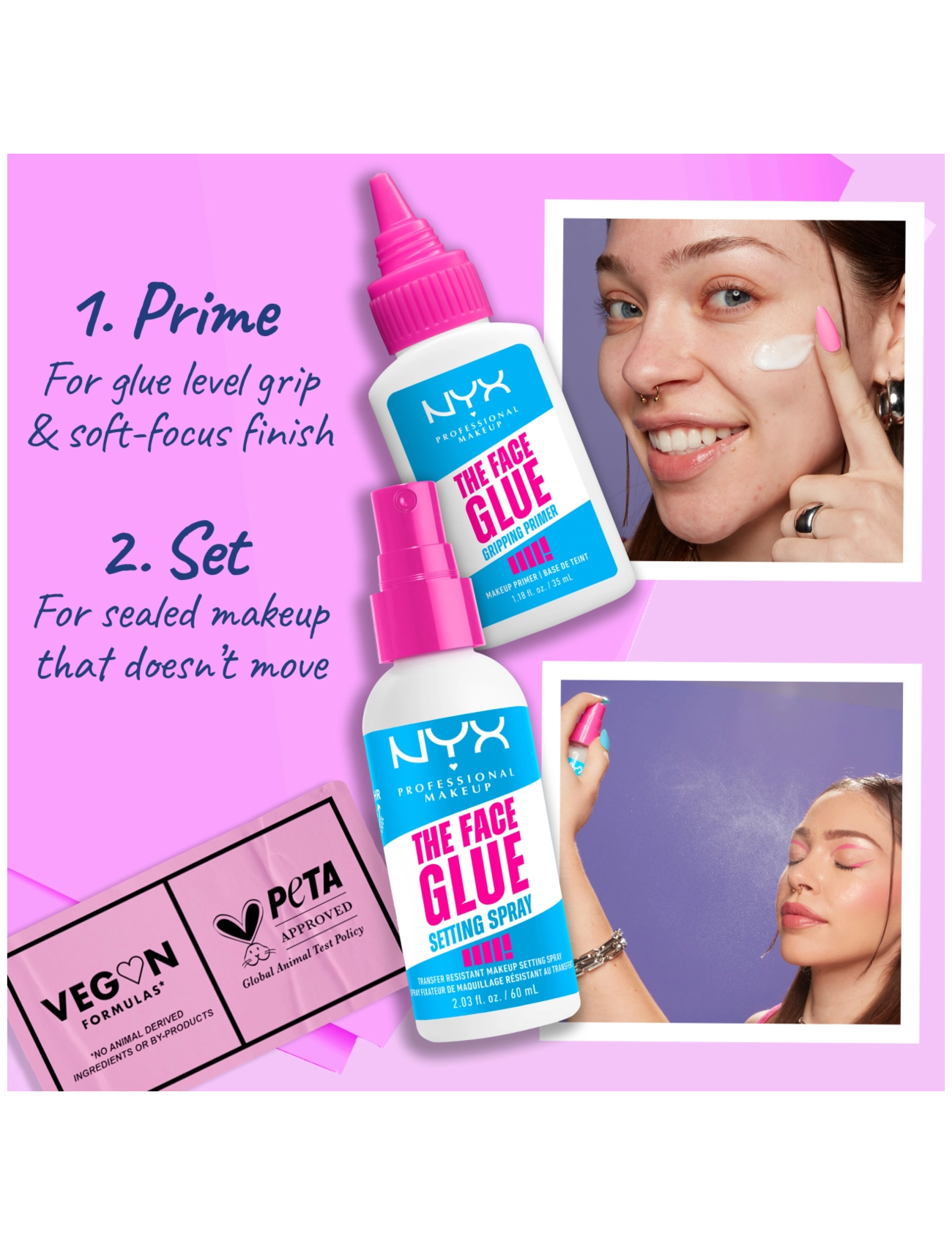 NYX Professional Makeup - NYX Professional Makeup The Face Glue Setting Spray 60 ml - makeup - clear - 4