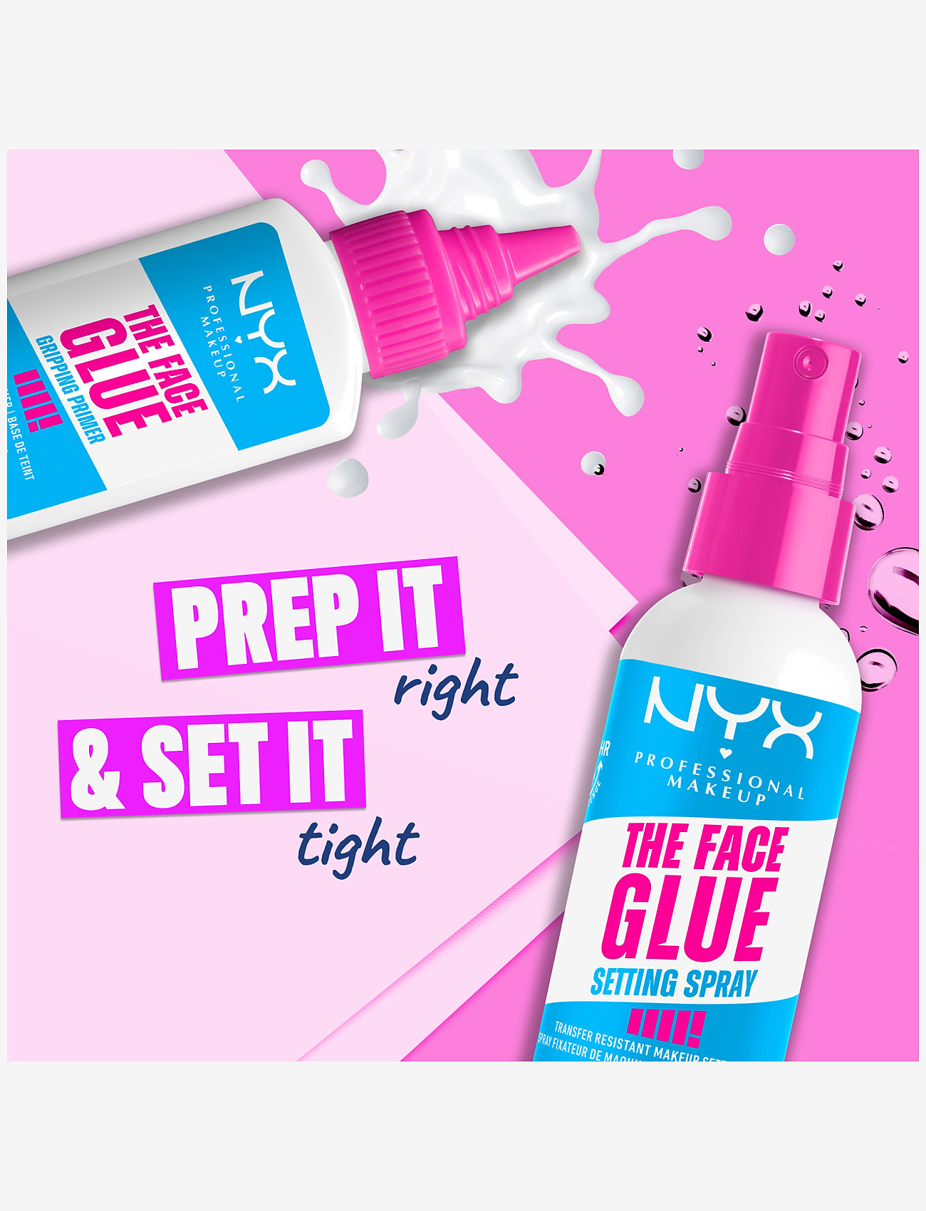 NYX Professional Makeup - NYX Professional Makeup The Face Glue Setting Spray 60 ml - smink - clear - 5