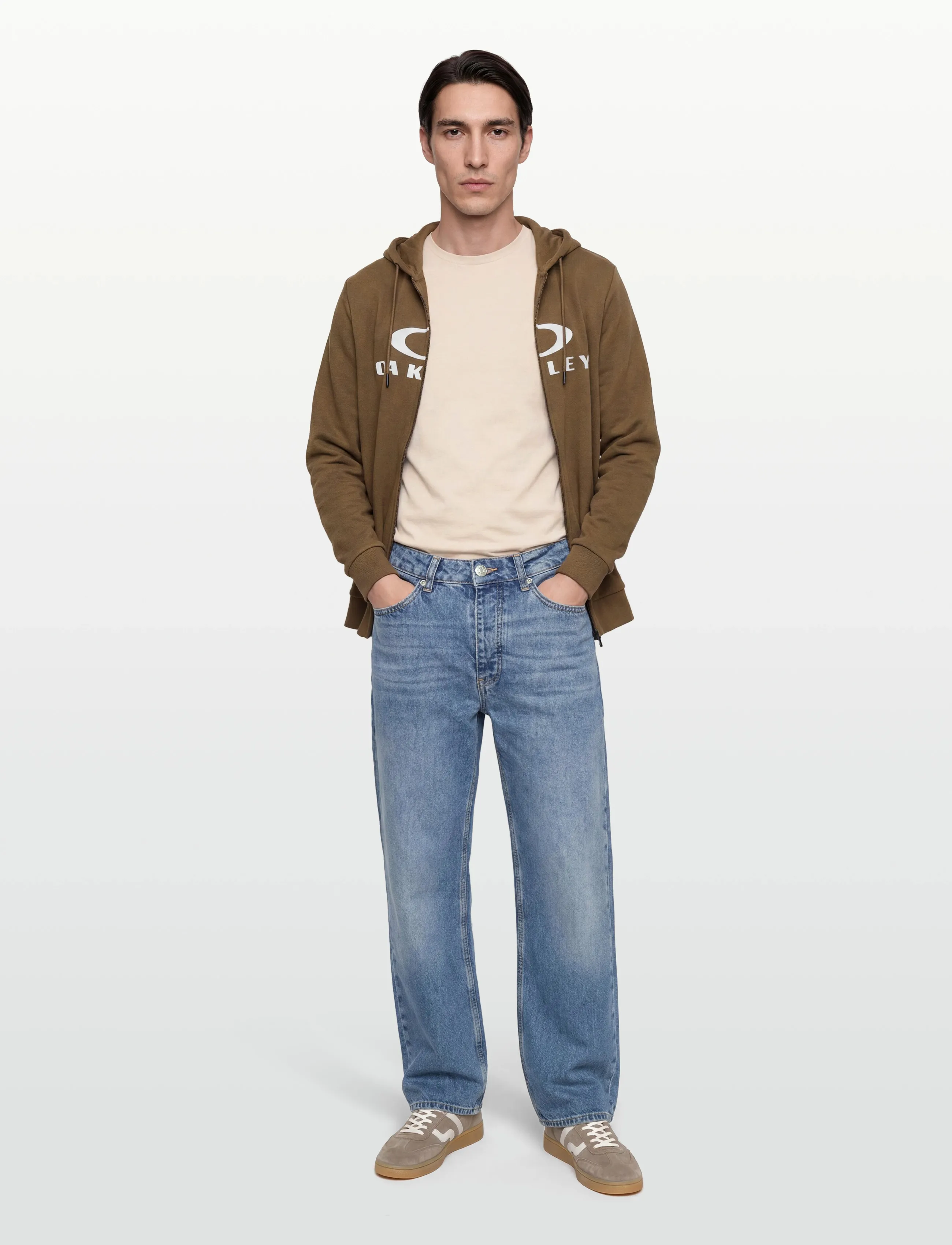 OAKLEY Bark Fz Hoodie 2.0, Mænd, Fuld Lynlås Hættetrøje, Brun, Str: S
