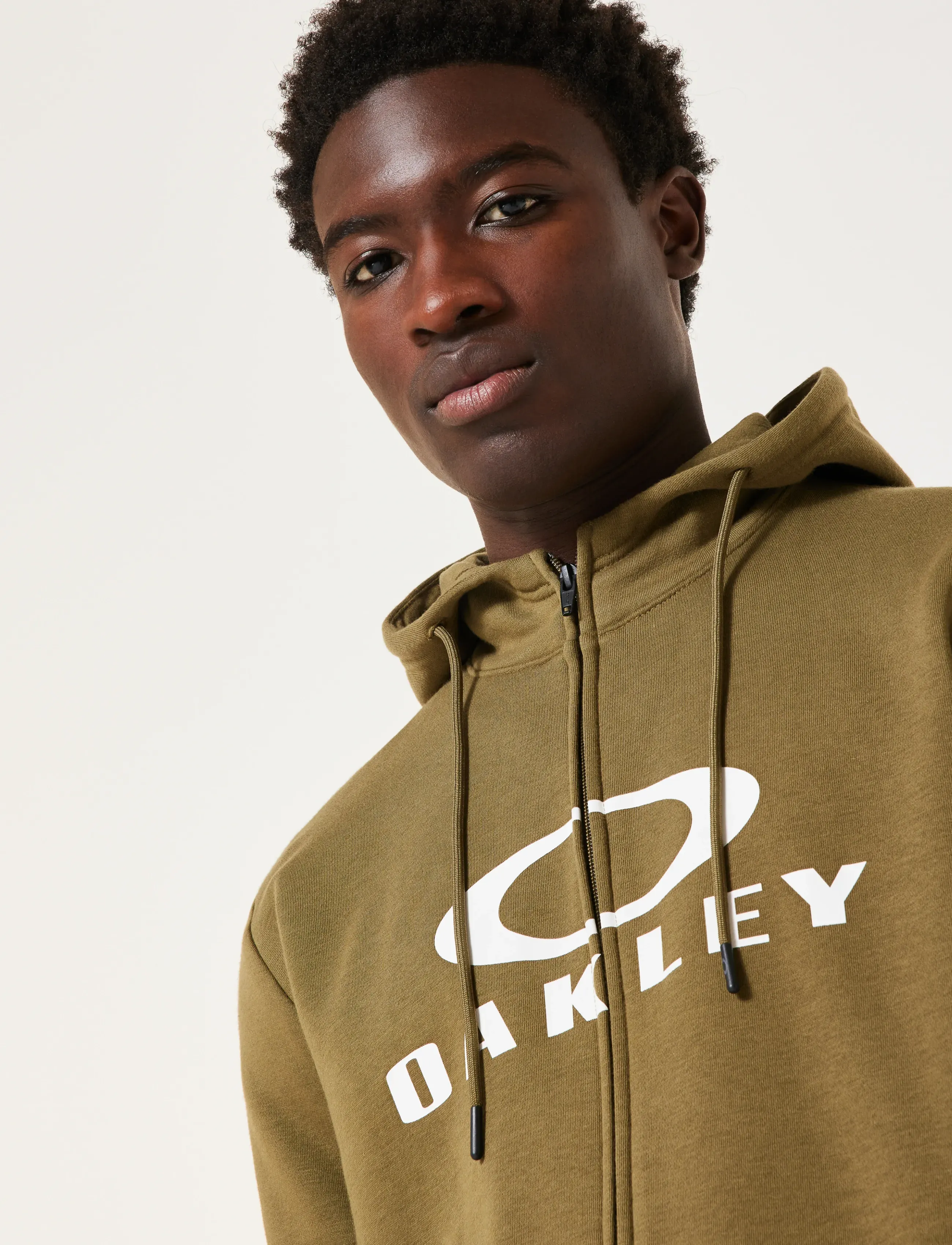 OAKLEY BARK FZ HOODIE 2.0 - Tänavastiil - ARMY GREEN / brown