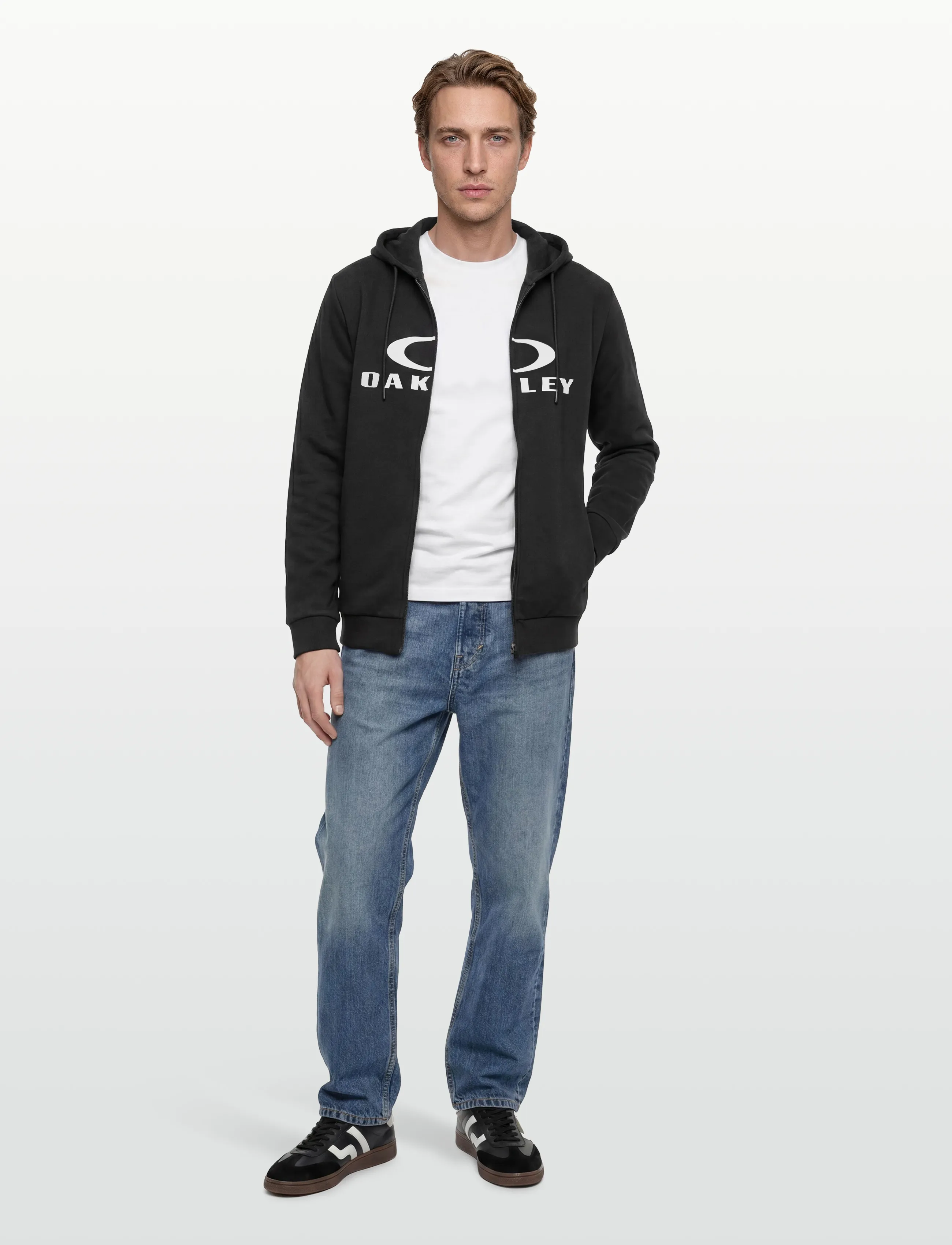 OAKLEY BARK FZ HOODIE 2.0 - Kapuzenpullover - BLACK/WHITE / black