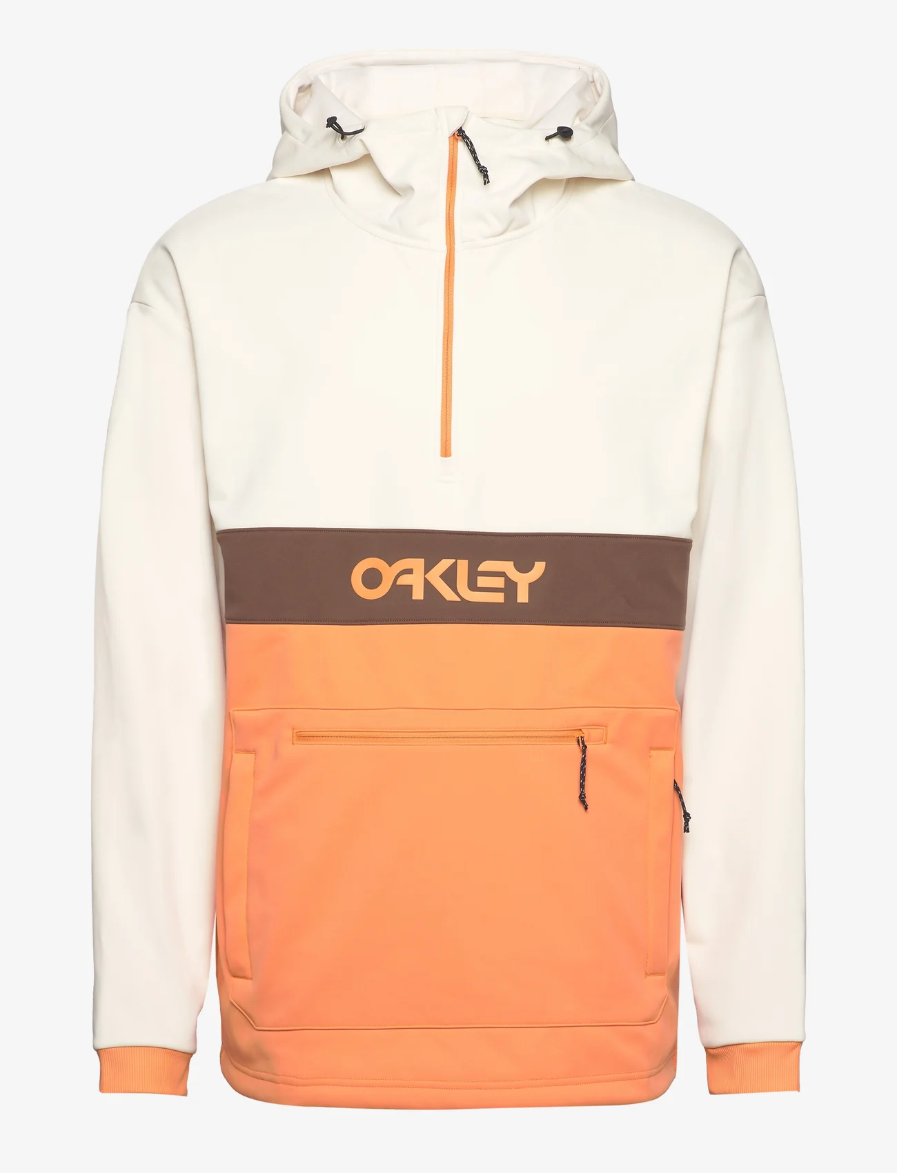 Oakley Sports - TNP NOSE GRAB SOFTSHELL HOODIE - džemperi ar kapuci - arctic white/soft orange - 0
