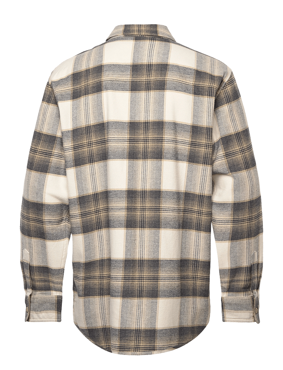 OAKLEY - OAK PLAID LS SHIRT - palaidinės ir marškinėliai - white/black/pebble - 1